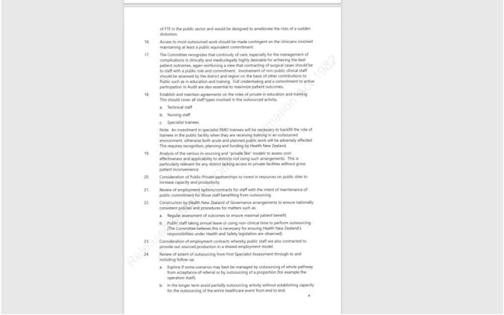 This whole page was redacted in the memo from Health Minister Simeon Brown