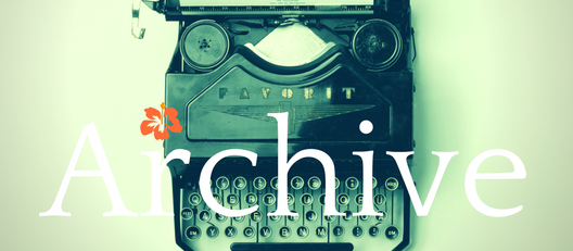 Archive green typewriter