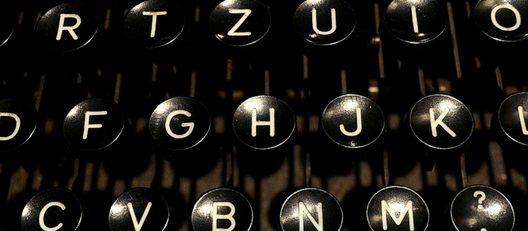 News black typewriter