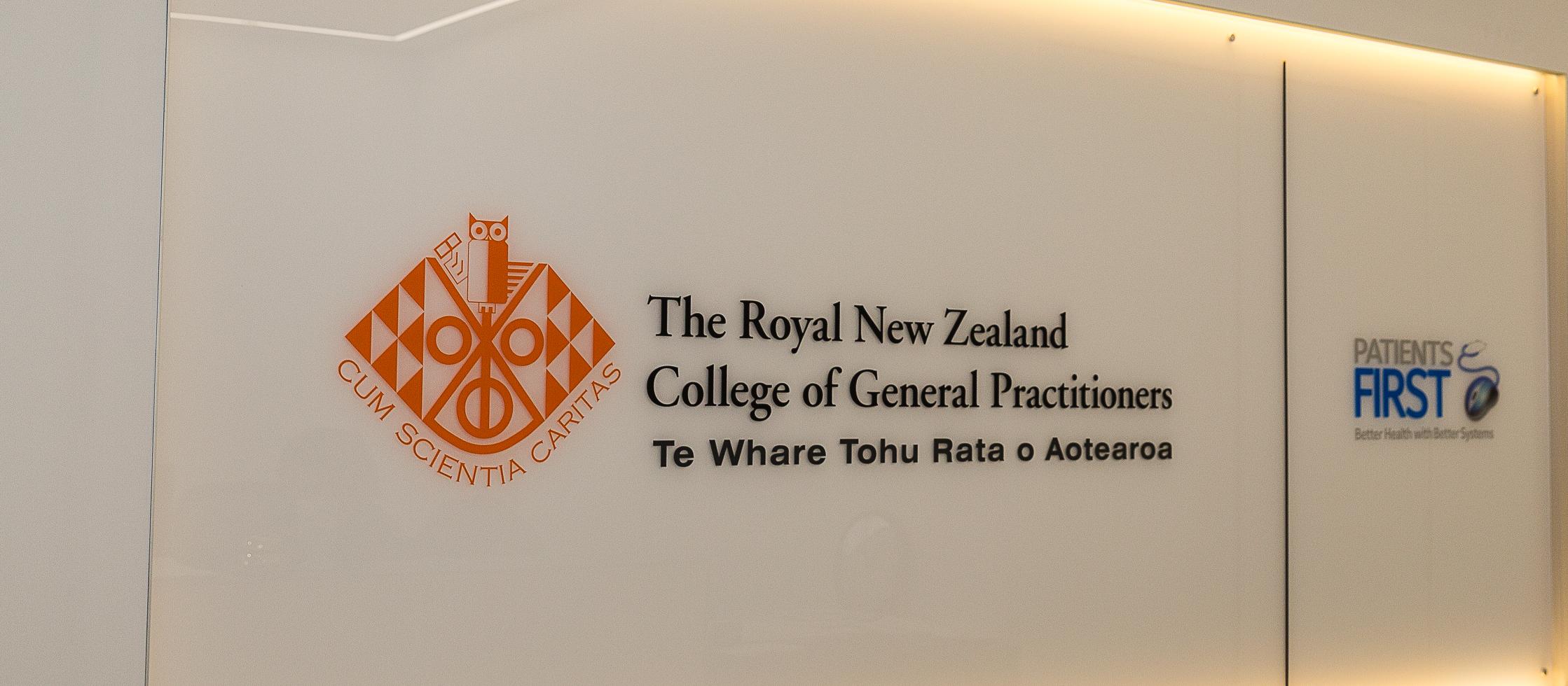 RNZCGP signage
