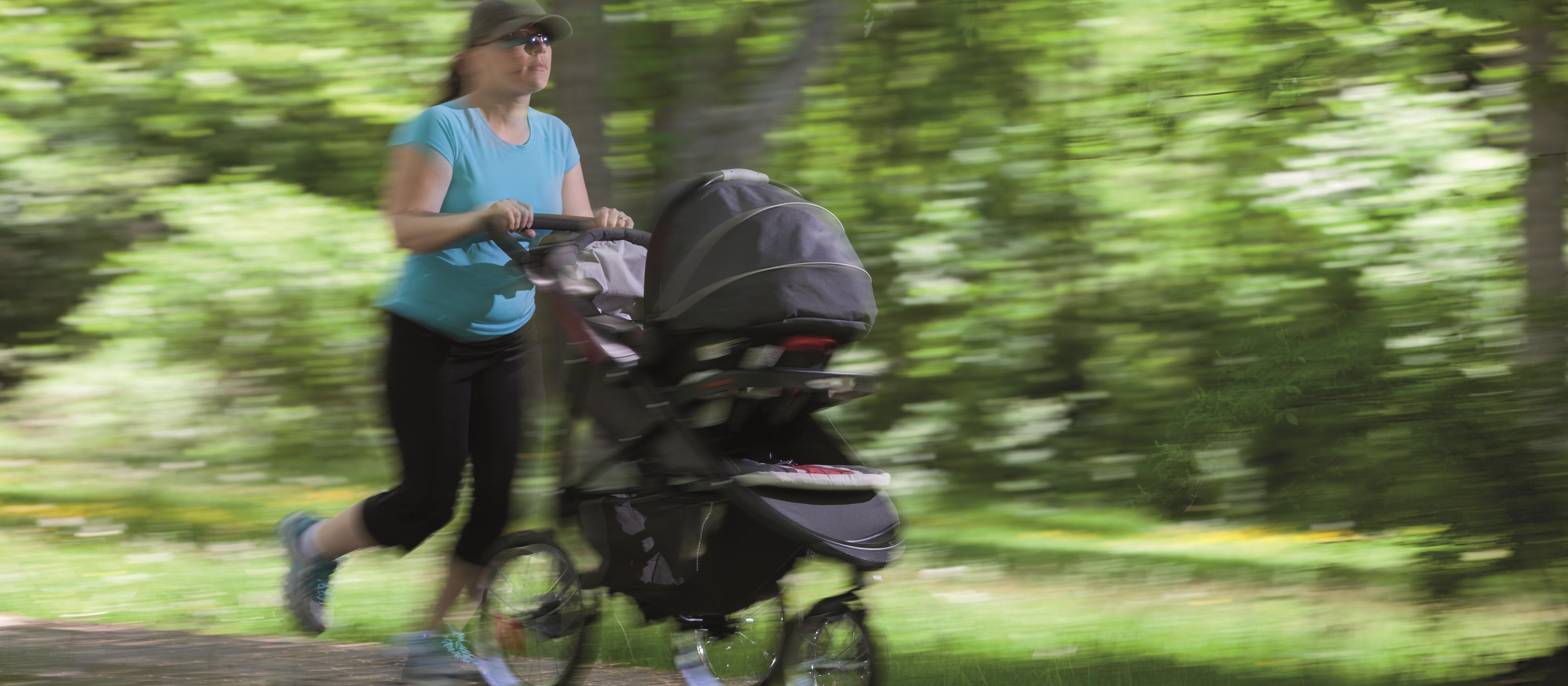 Running with baby
