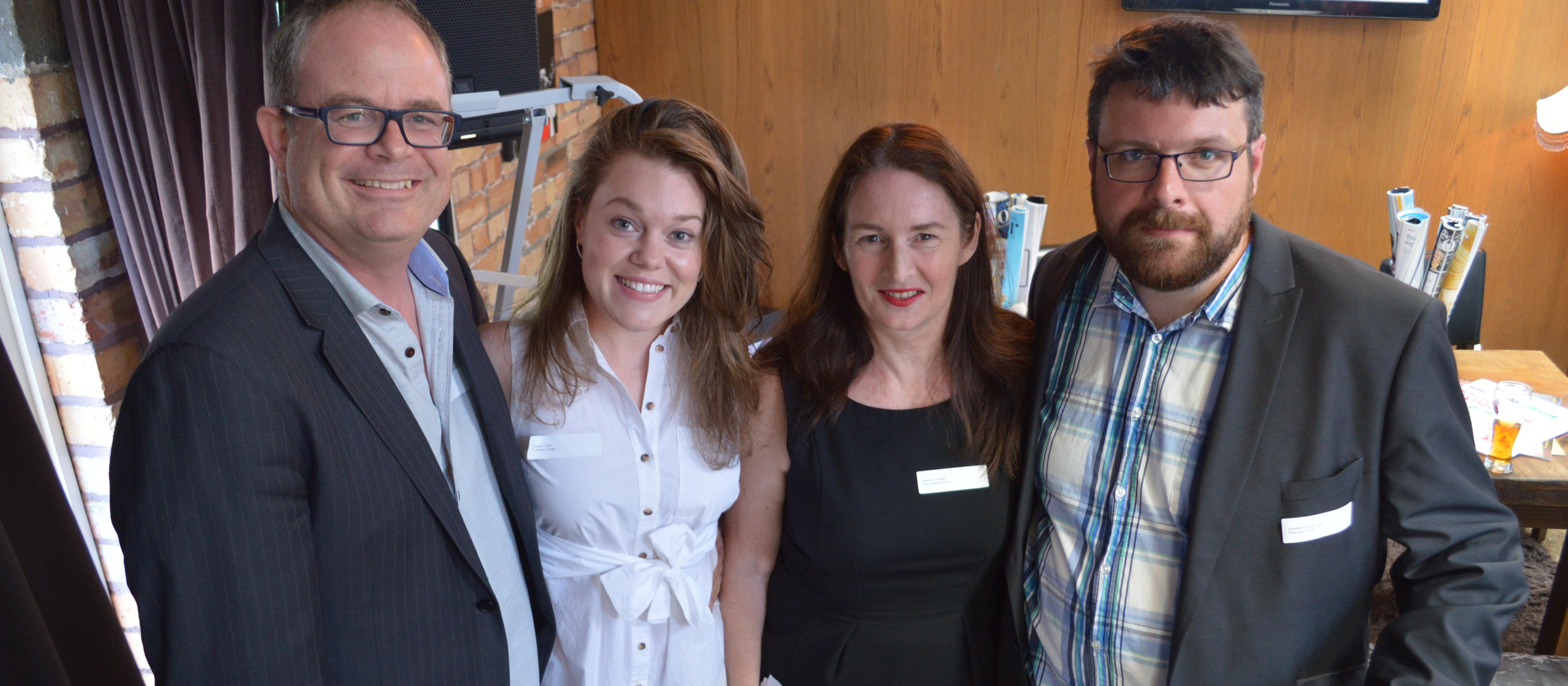 David Anderson, strategic partner of Insight, Grayson Cobb, product manager, Pharmacy Today, Barbara Fountain, New Zealand Doctor editor and Jonathan Chilton-Towle, acting editor of Pharmacy Today