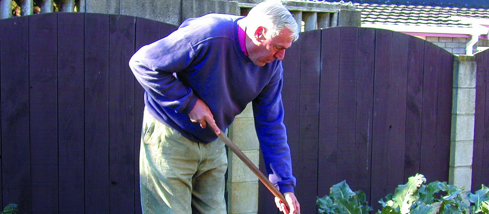 Elderly gardener