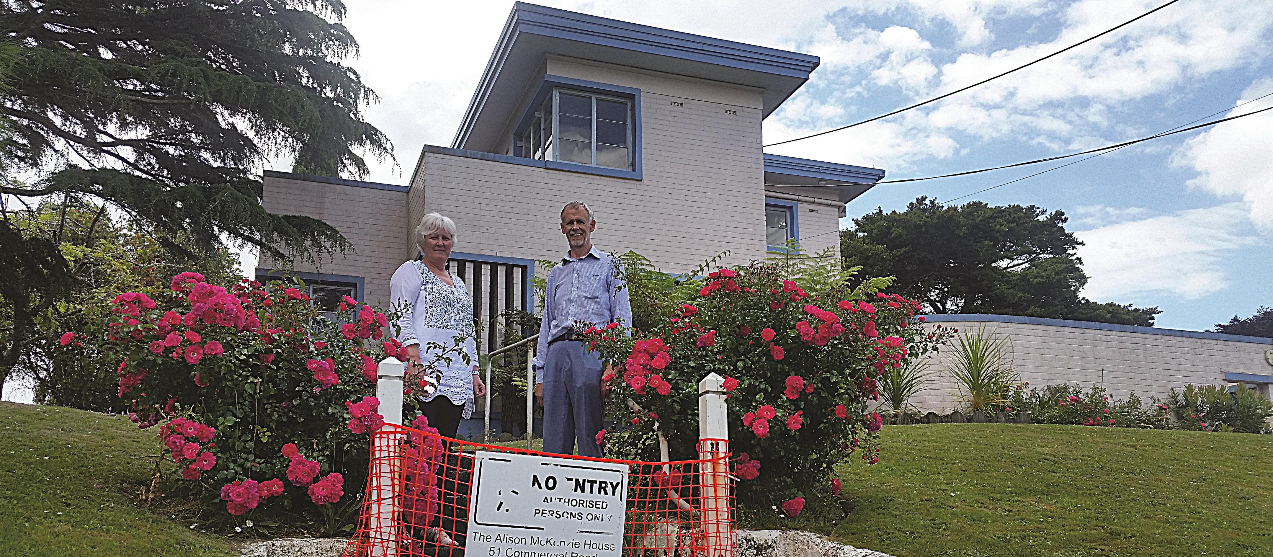 Sue Miller and John Issott at Alison McKenzie House