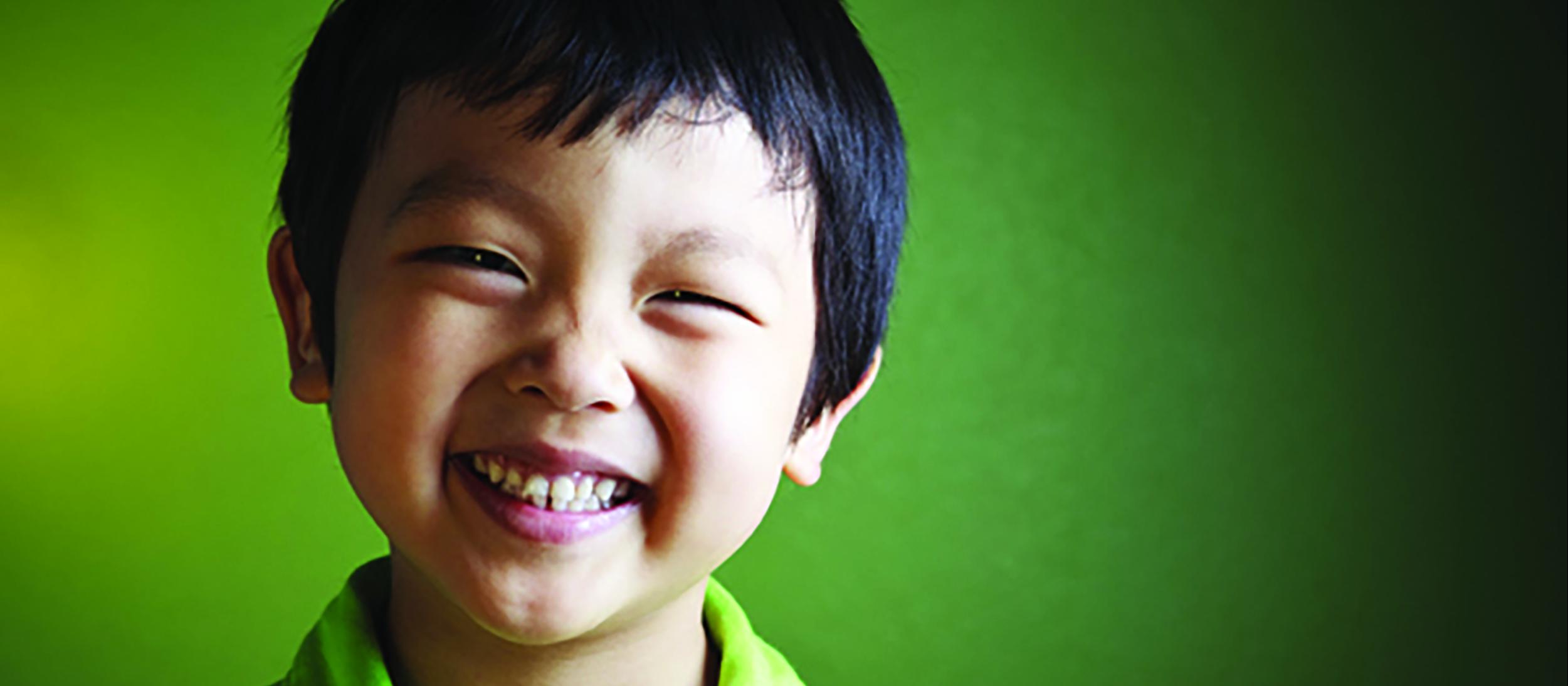 Smiling Asian boy
