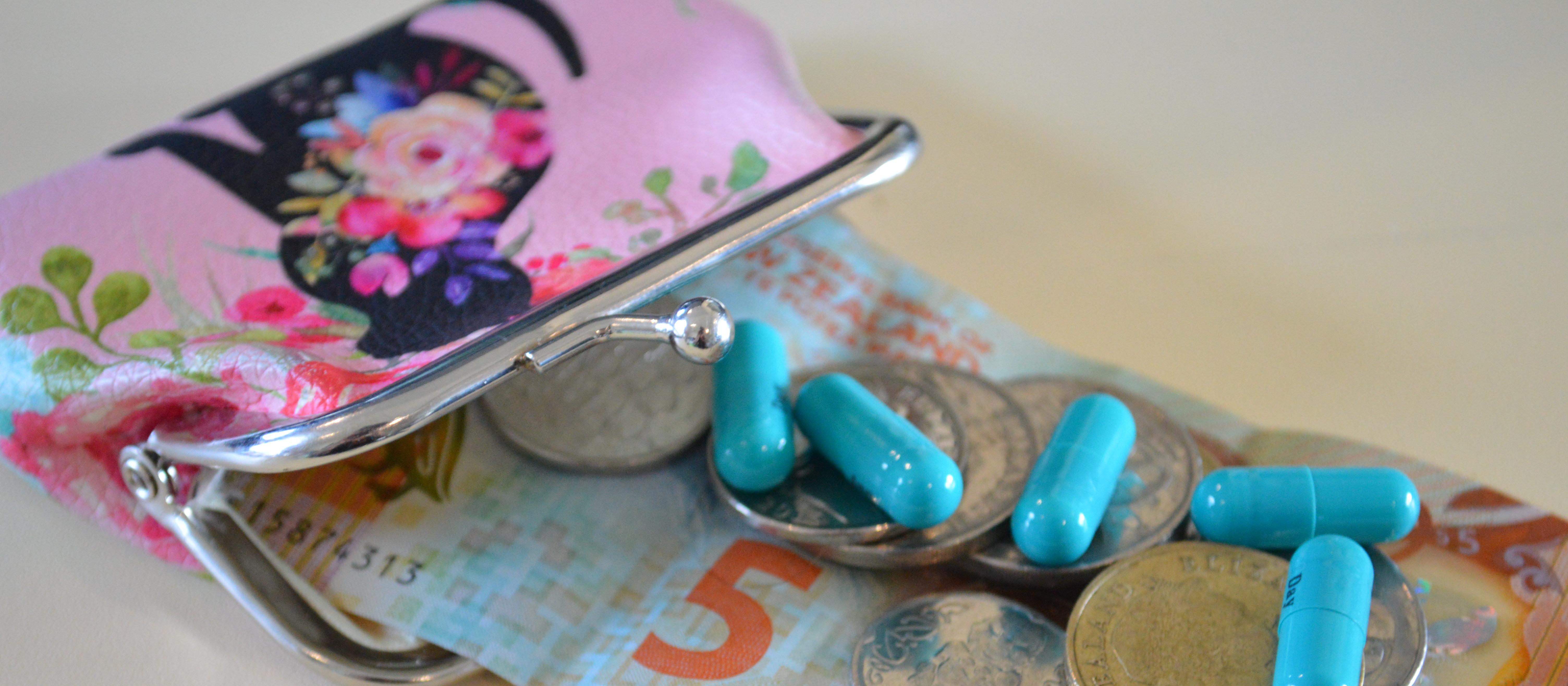 Pills and money
