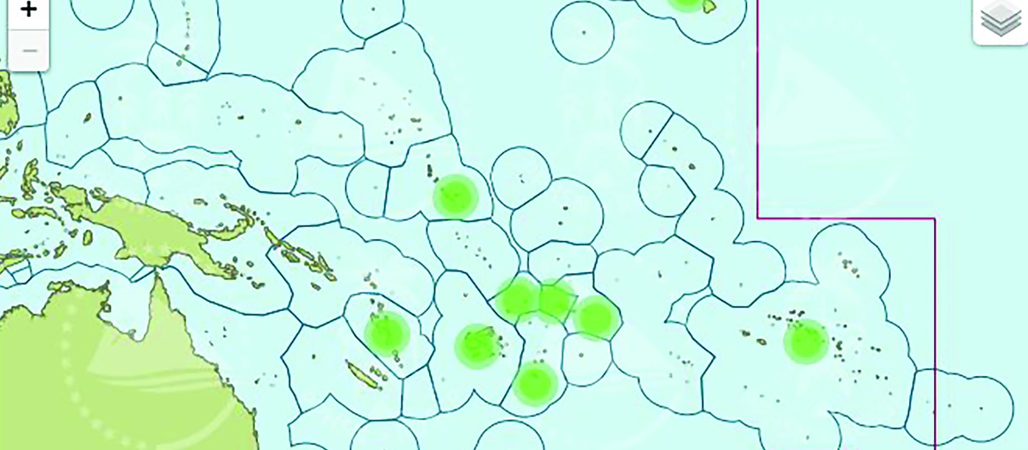 Pacific Community weekly disease alert map