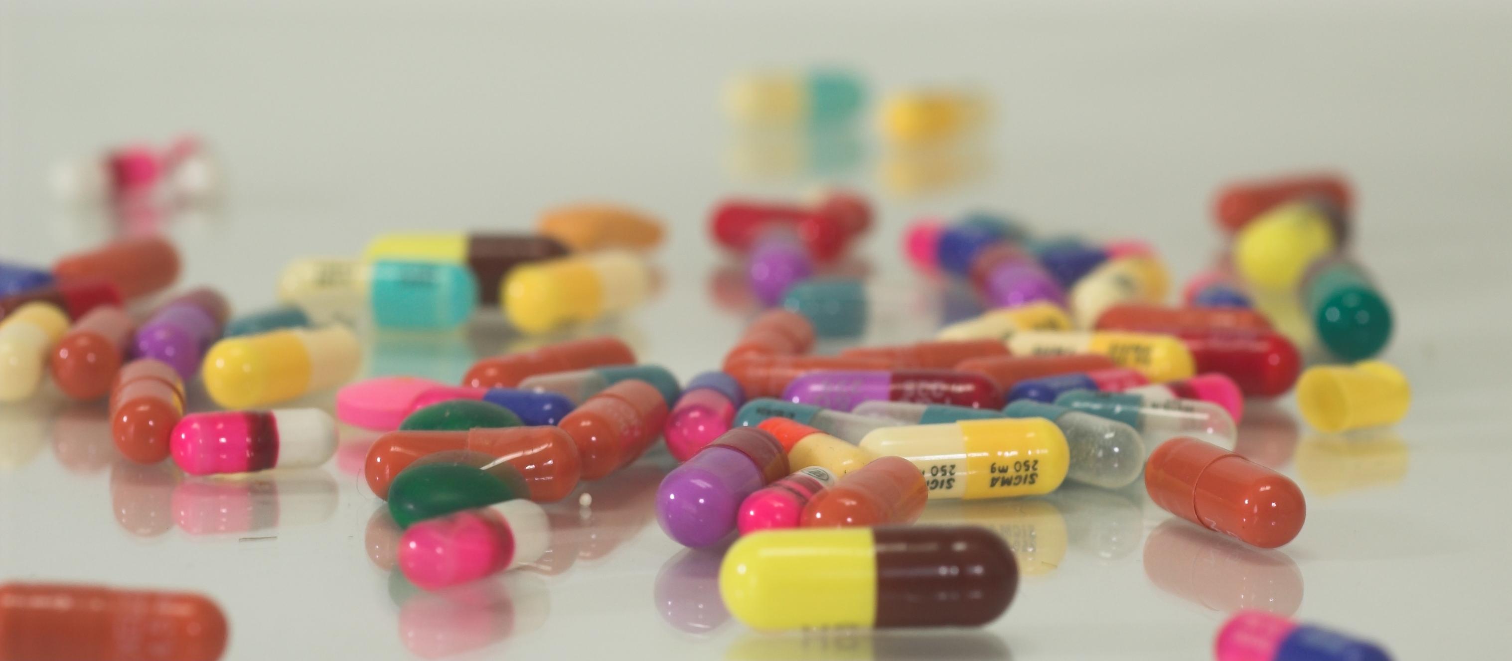 Colourful pills
