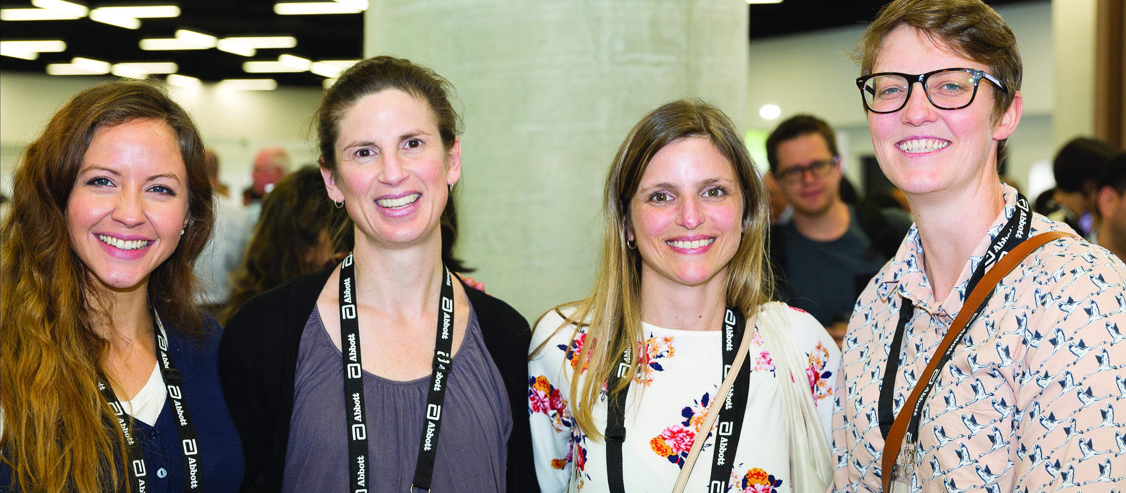 Anatomical pathologists at Pathology Update 2018: Esther Coats and Linda Leys, of Middlemore Hospital, Auckland, and Mariana Adjemian and Sinead McCarthy, of Auckland Hospital’s LabPLUS