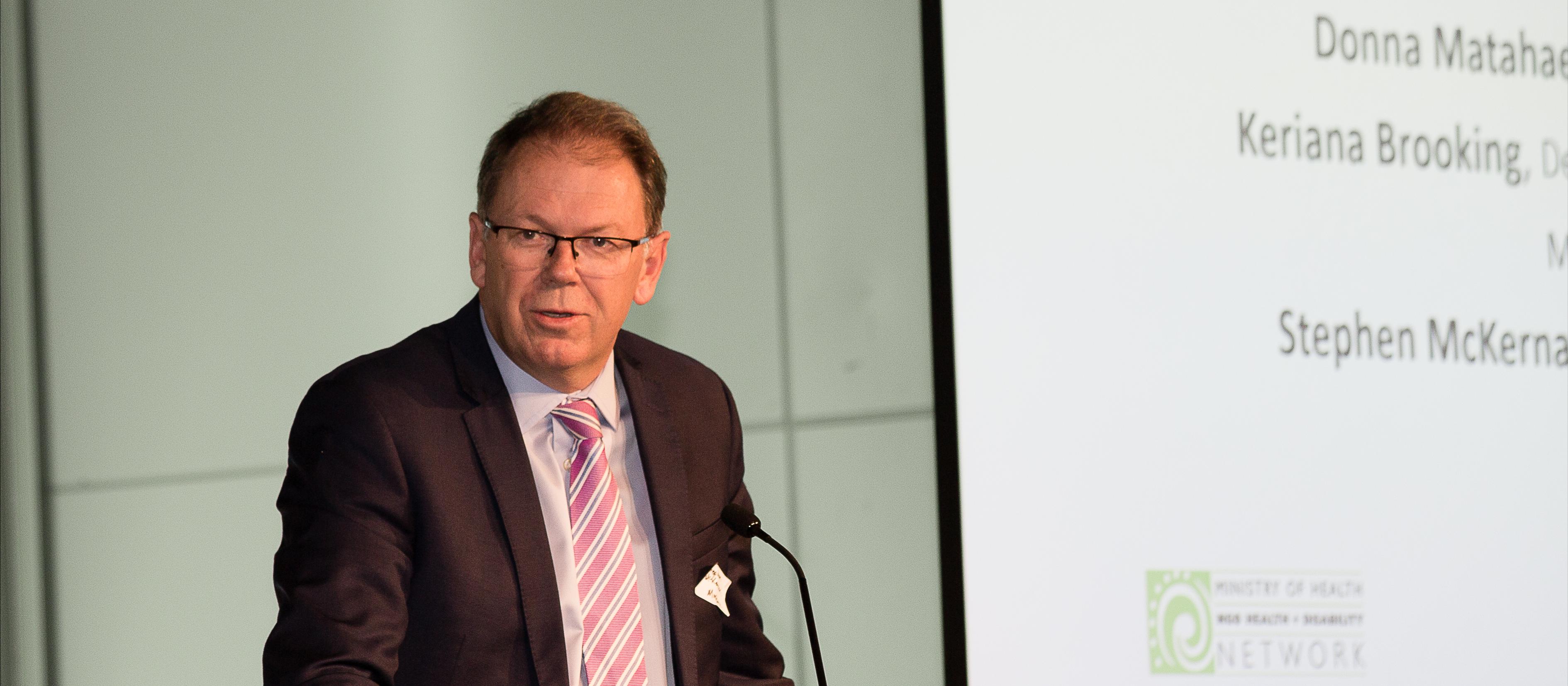 Stephen McKernan addressing NGO Forum
