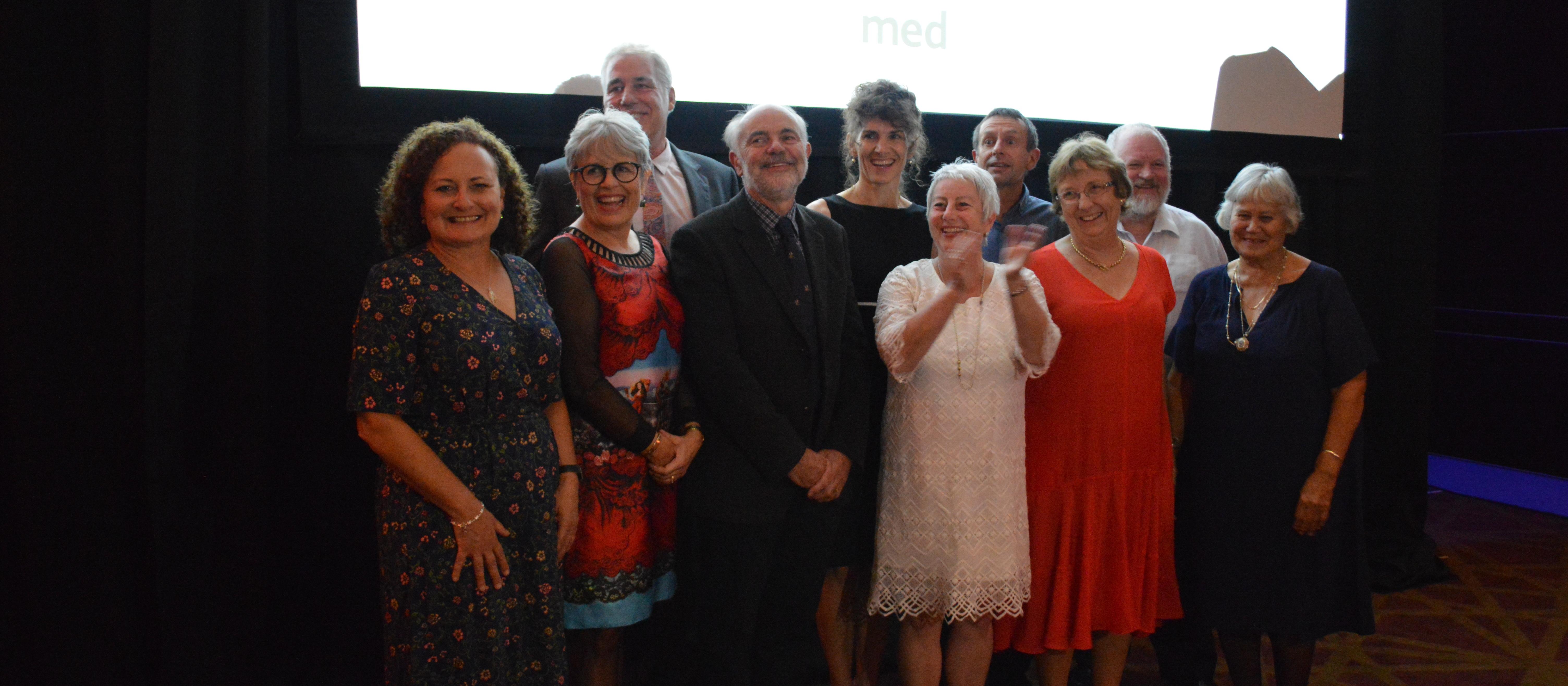 During the awards dinner at this year’s National Rural Health Conference, past recipients of the Peter Snow Memorial Award present were rounded up to join this year’s award winner Keith Buswell of Te Kuiti. They are: (left to right) Andrea Judd (Kaikoura), Leonie Howie (Great Barrier Island), Chris Henry (Kaikoura), Keith Buswell (Te Kuiti), Kati Blattner (Hokianga), Jean Ross (Dunedin), Garry Nixon (Clyde), Janne Bills (Karitane), Tim Malloy (Warkworth) and Kim Gosman (Turangi)