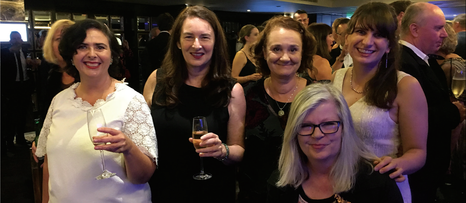 New Zealand Doctor staff Keira Stephenson, Barbara Fountain, Ruth Brown, Megan Colquhoun and Fiona Thomas enjoy a night of inspiration at the Voyager Media Awards