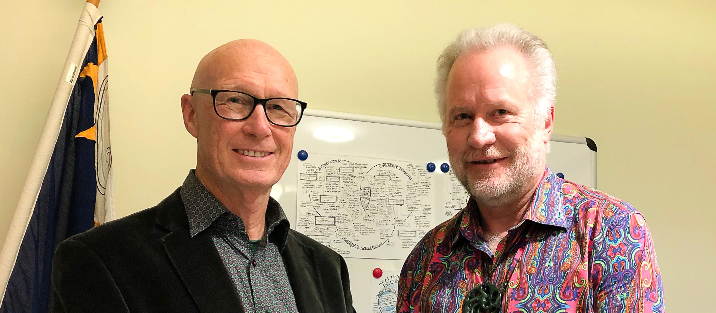 RACP president Jeff Brown (R) w Boyd Swinburn