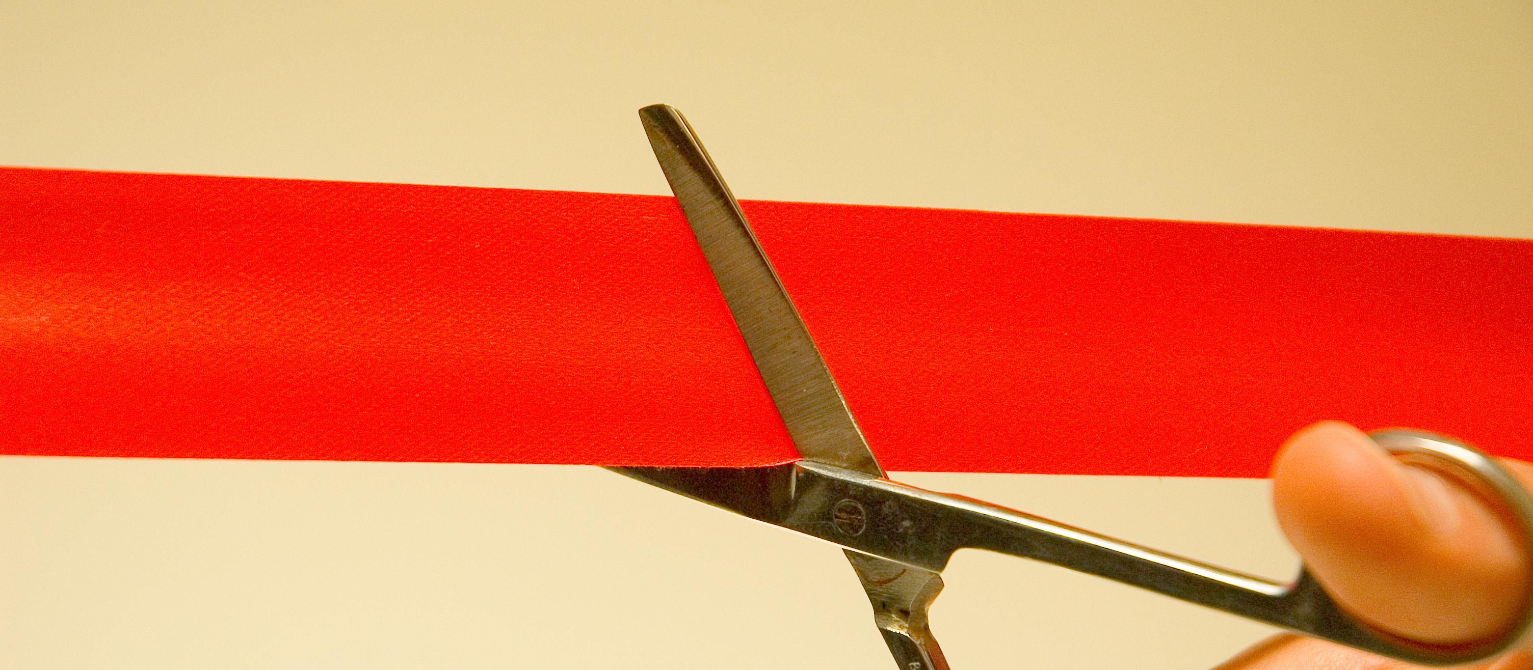 red tape cut