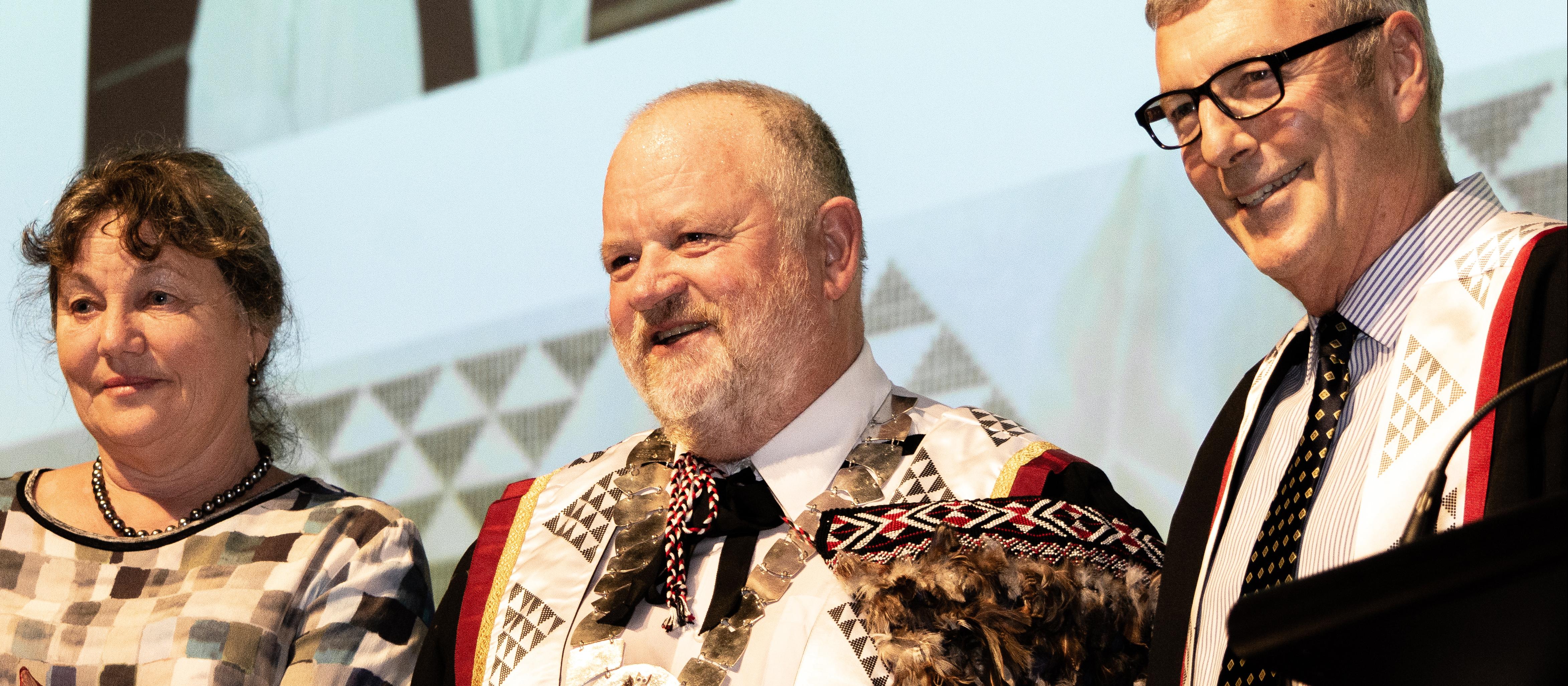 Nancy and Tim Malloy and Peter Fleischl RNZCGP Fellowship Ceremony 2018