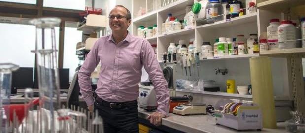 Genetics professor Martin Kennedy in his lab at Christchurch hospital. The condition seems to have genetic causes and is triggered by huge stress [photo: Iain McGregor]