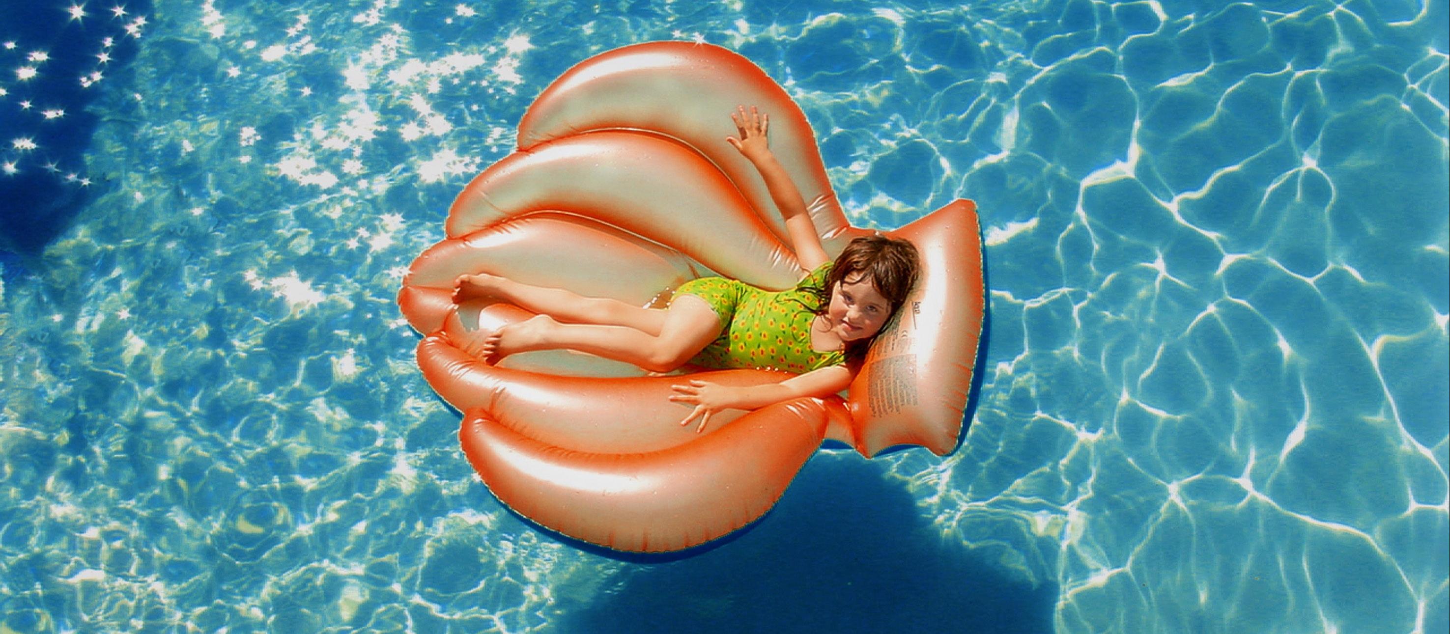 child in pool