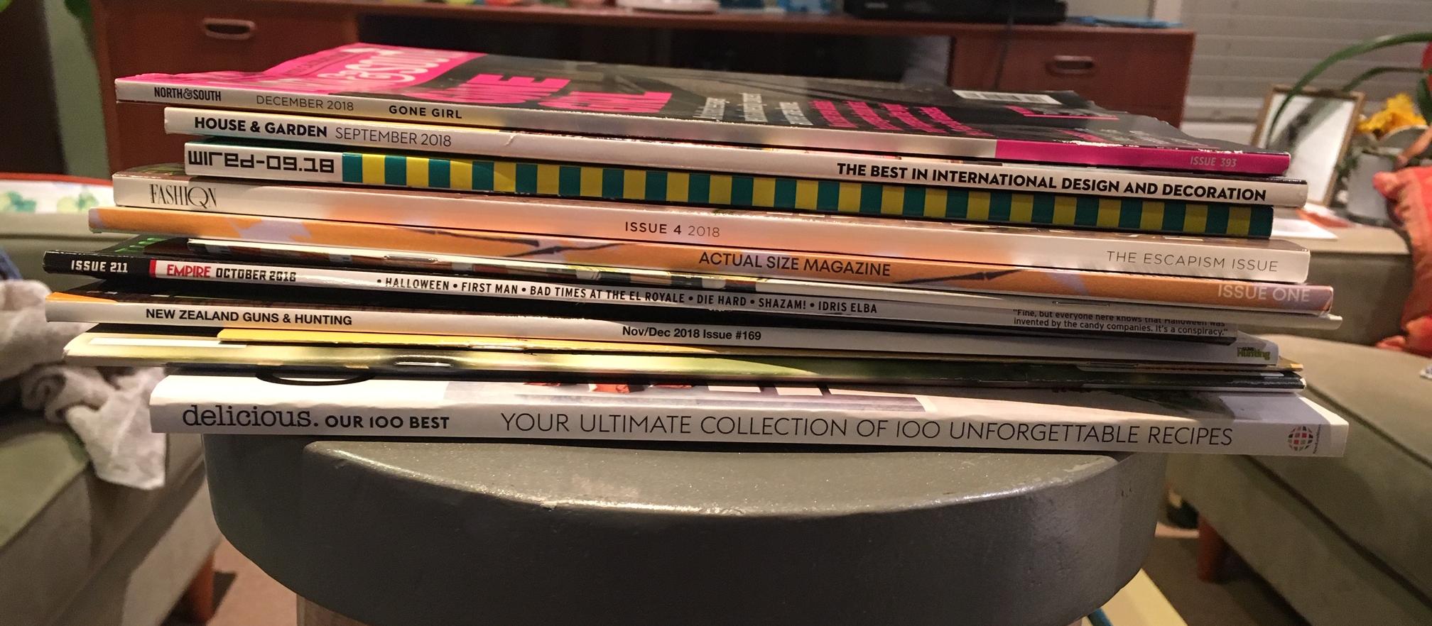 Magazine pile
