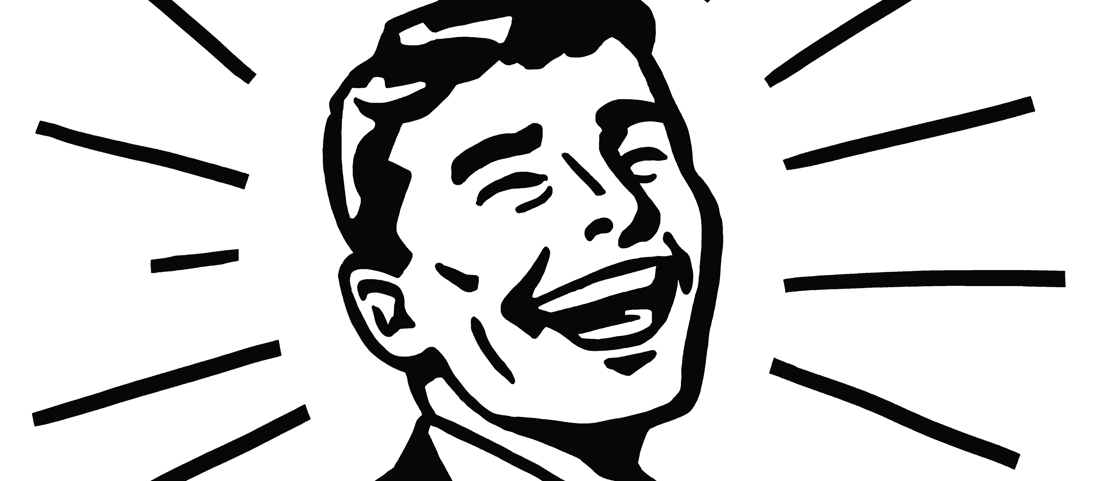 Laughing man cartoon
