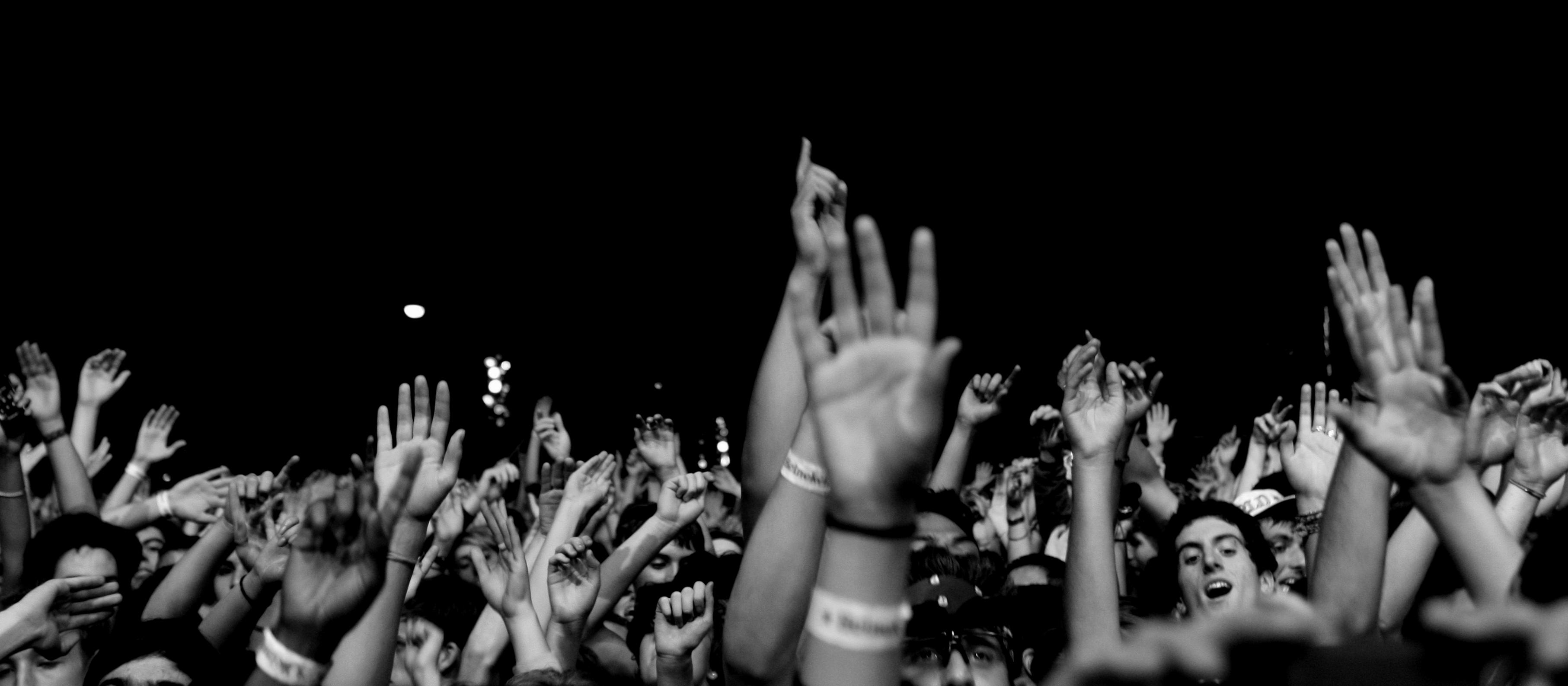 Crowd of hands
