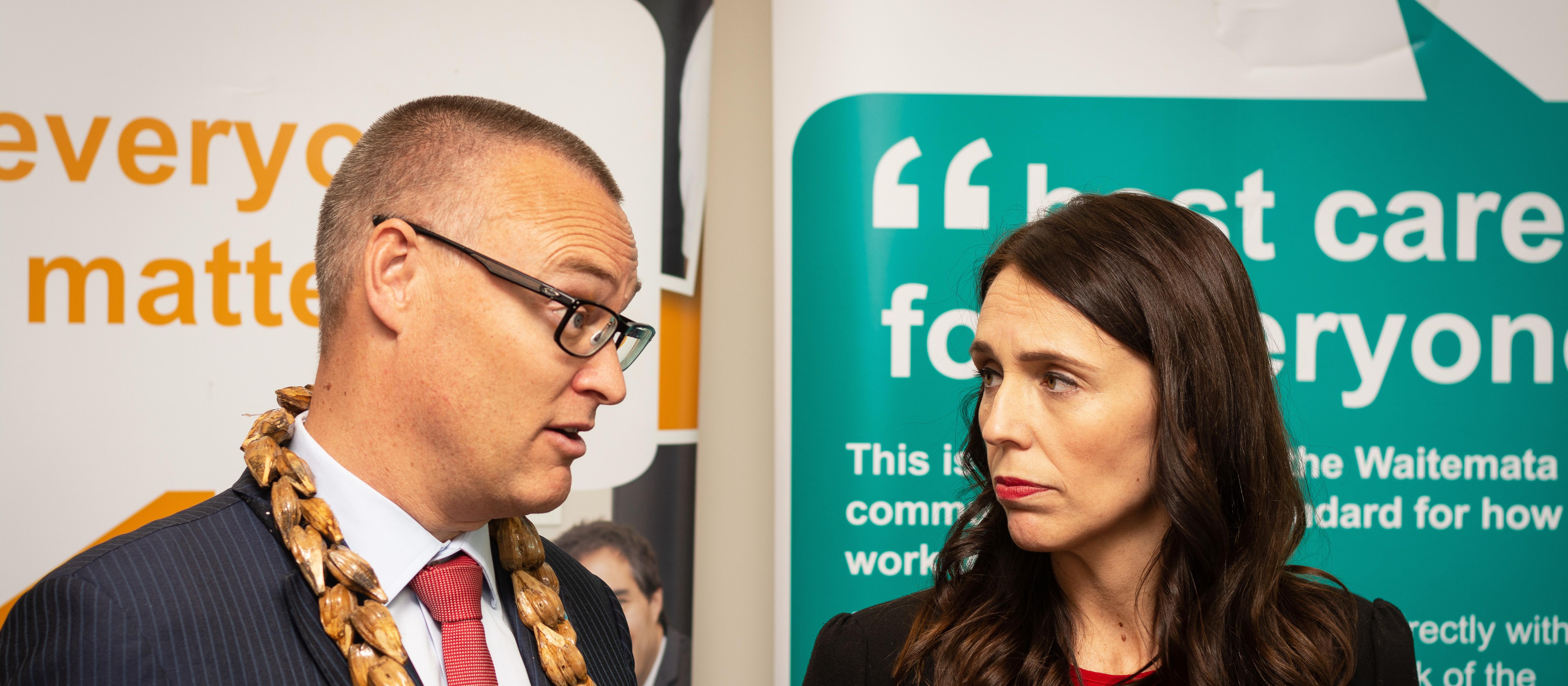 David Clark and Jacinda Ardern