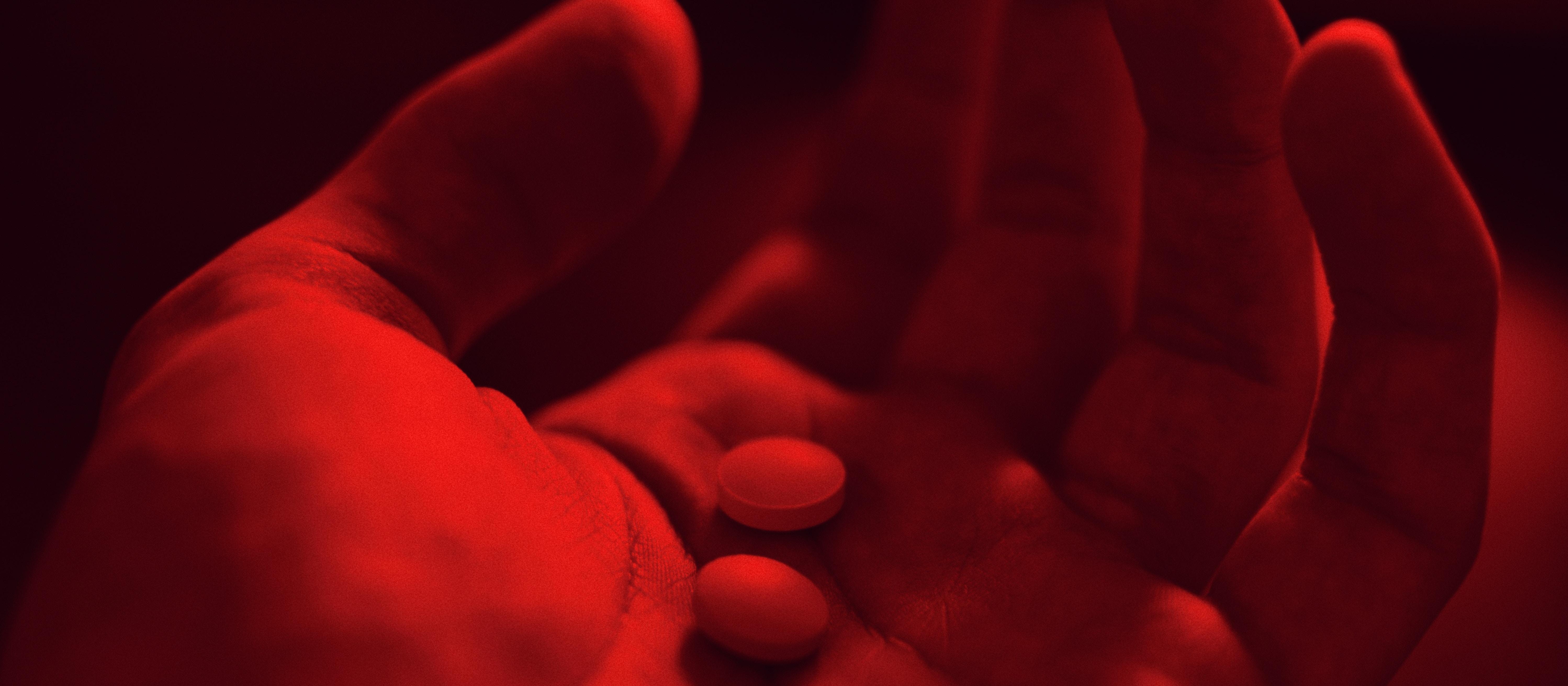 pills in hand