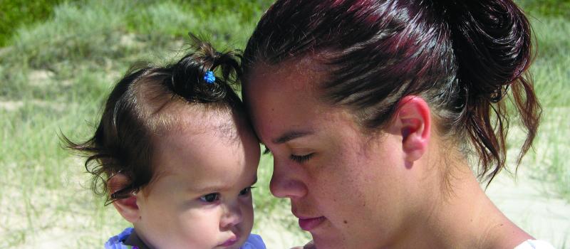 Māori mother and toddler