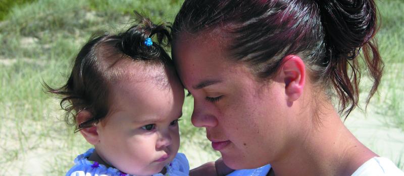 Māori mother and toddler