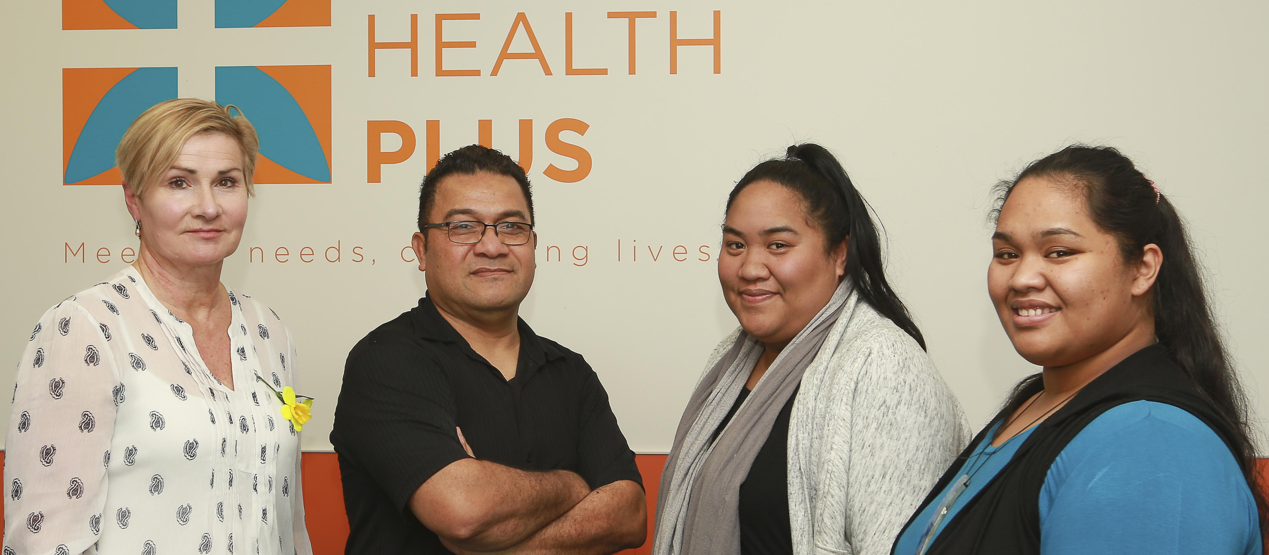  Practice manager Robyn Lush, GP Esela Natano and practice nurses Isabella Mapusua and Grace Tinielu of Pacific Health Plus