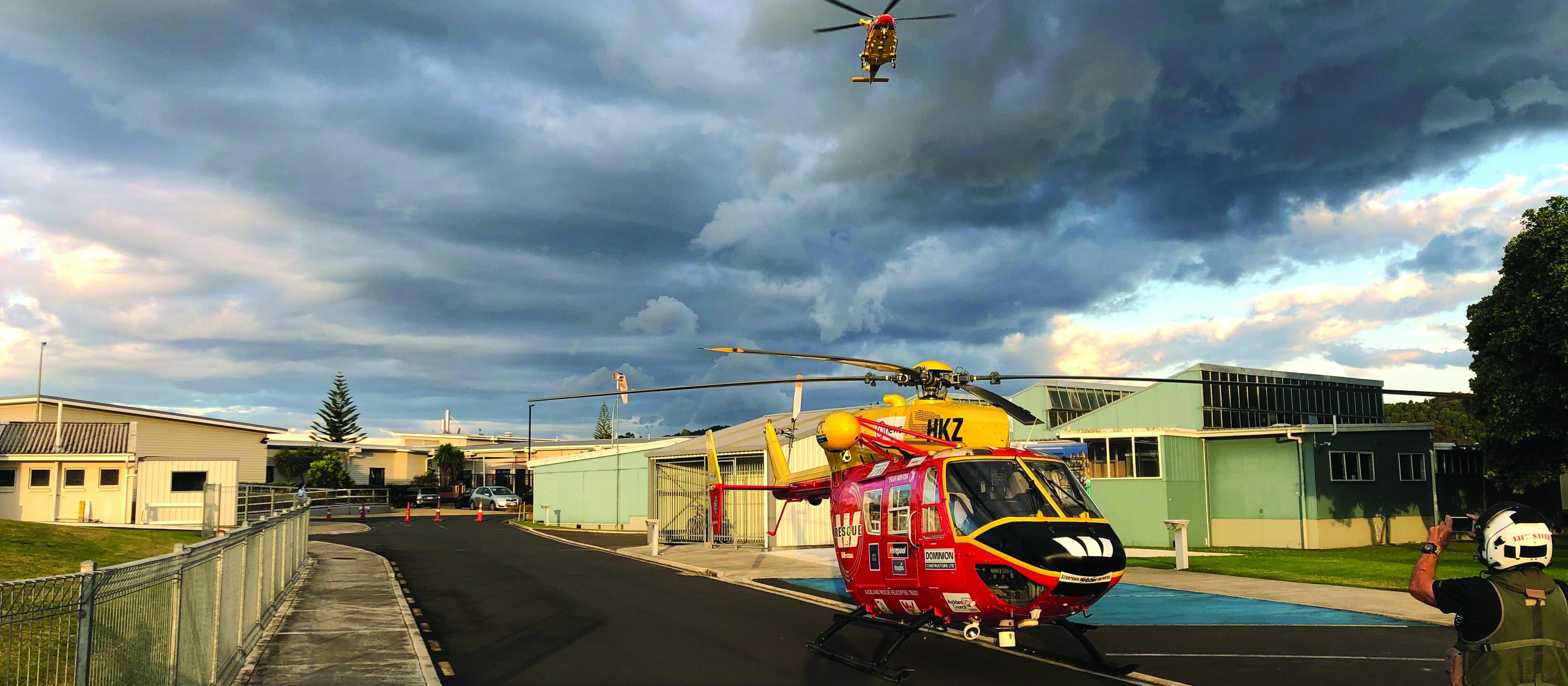 Rescue Helicopter Whakatane eruption