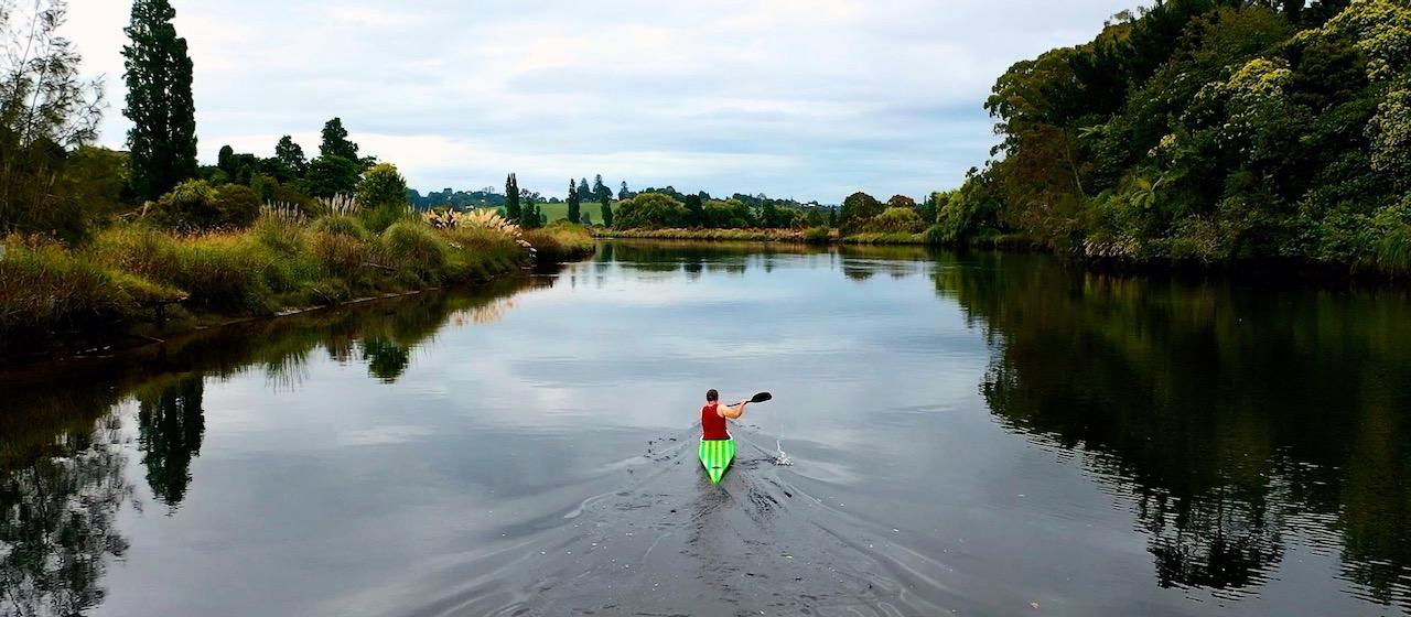 Tauranga GP Marshall Hollister-Jones in kayak