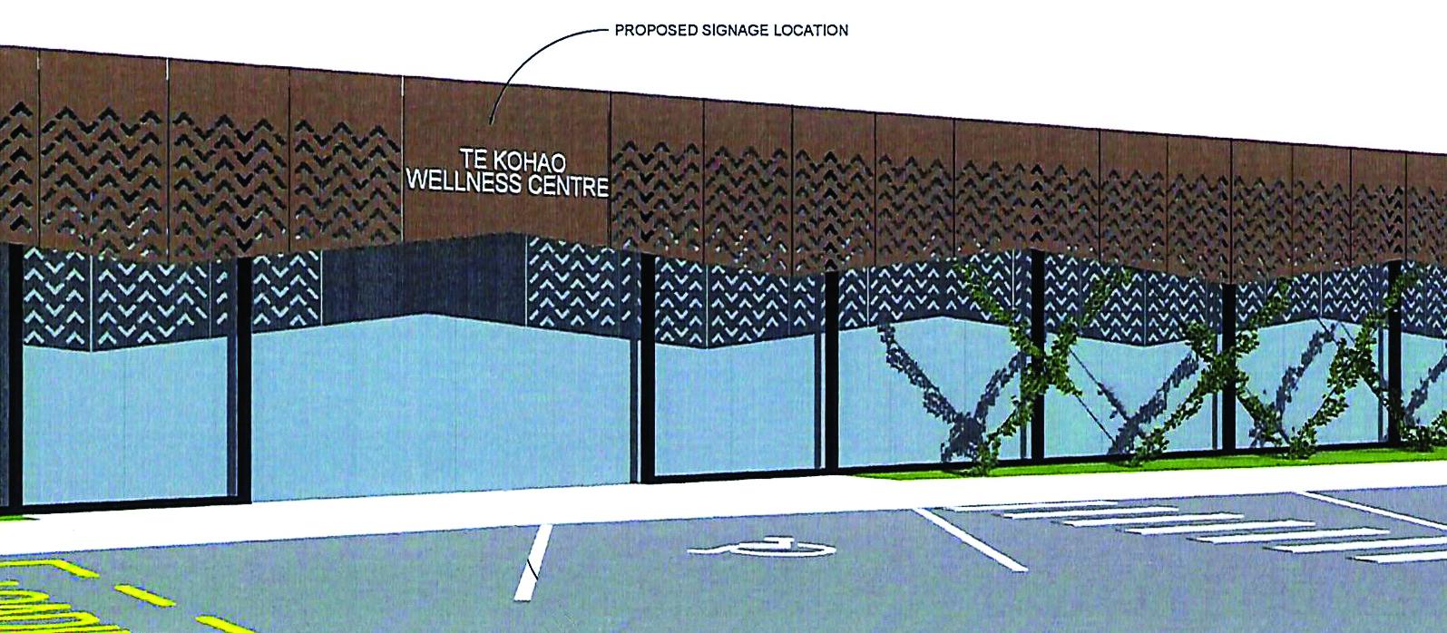 Te Kohao Wellness Centre front drawing