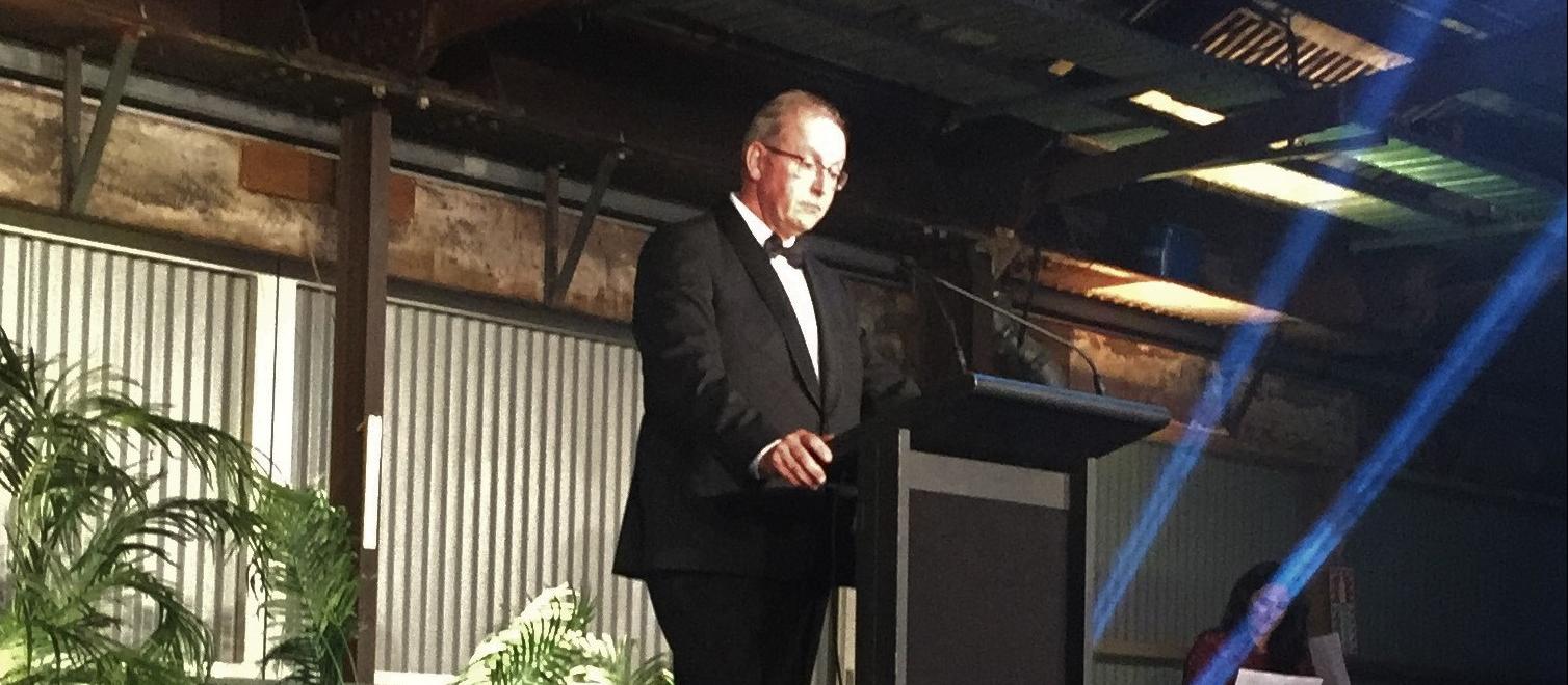 Adrian Tucker at NZ Primary Healthcare Awards awards night 2020