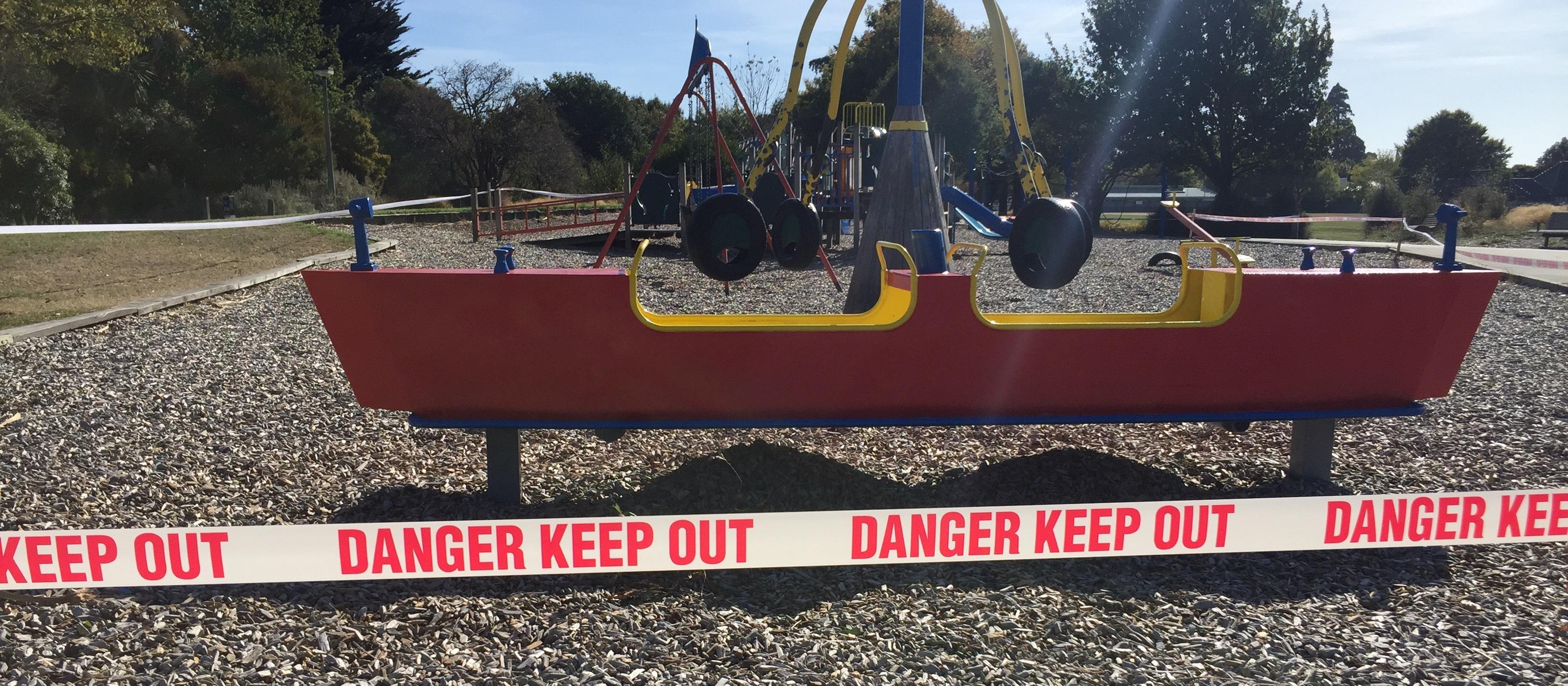 Playground shut as NZ moves to  COVID-19 Lockdown