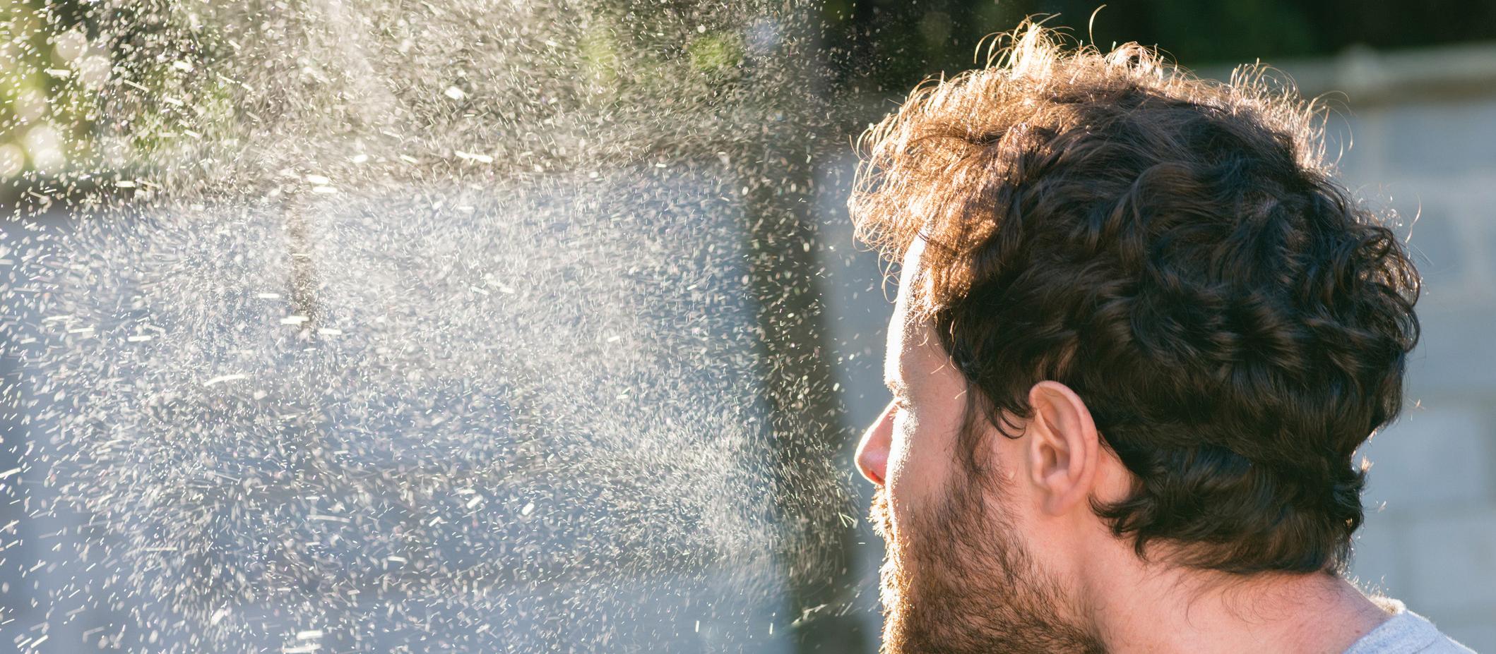 Man sneezing, sneeze, cold, achoo