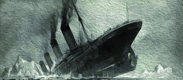 Titanic, ship sinking