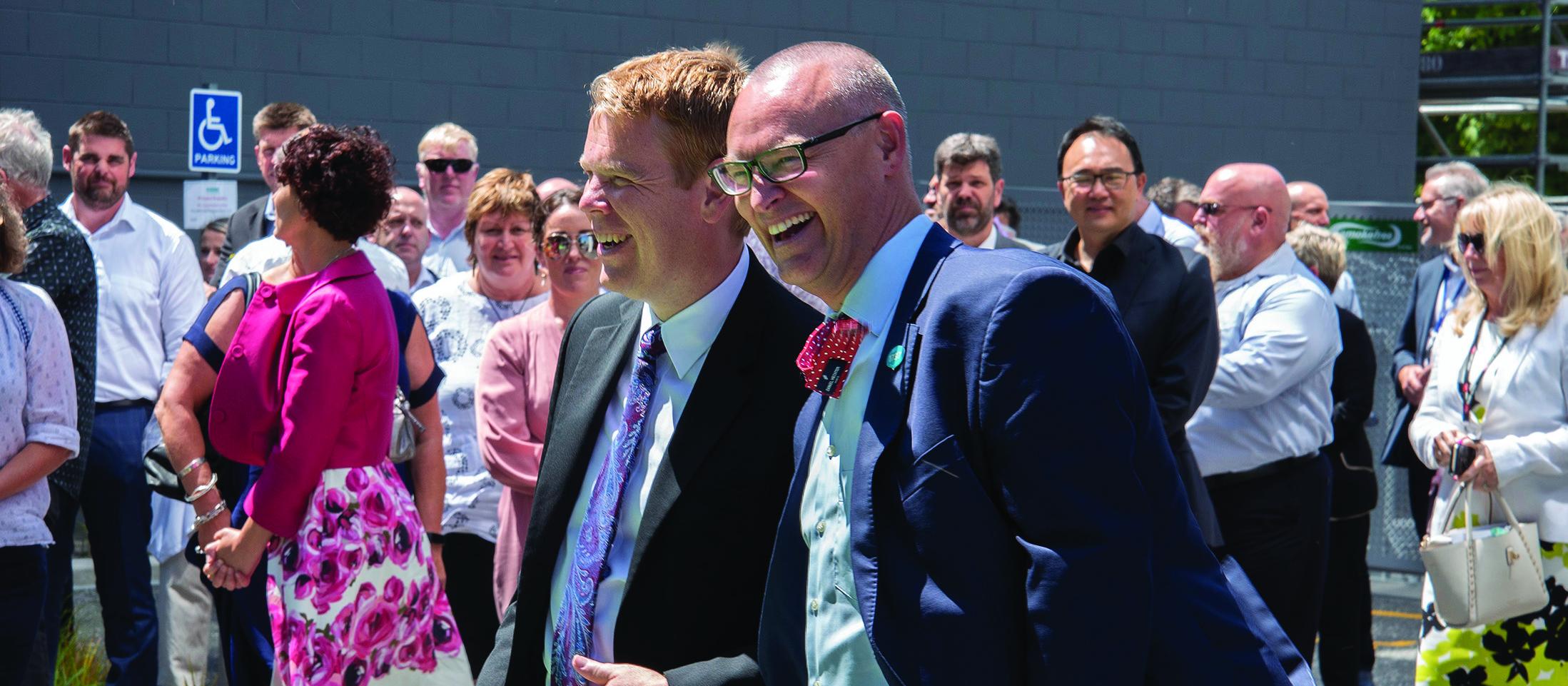 David Clark with Chris Hipkins 