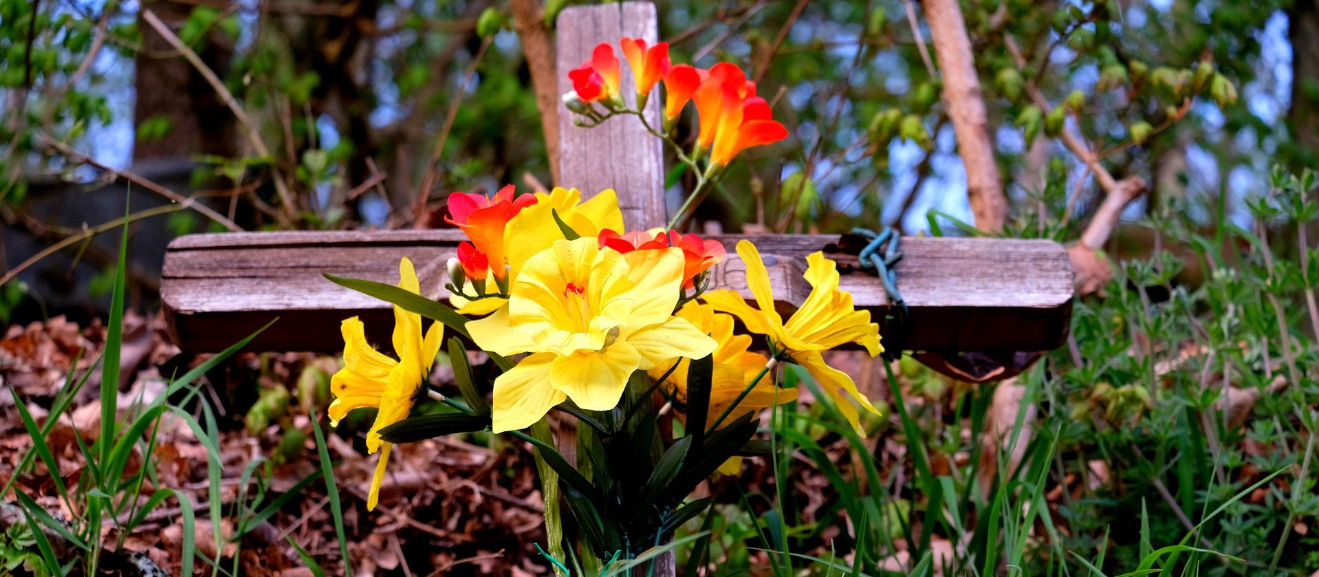 Commemoration, flowers, grave