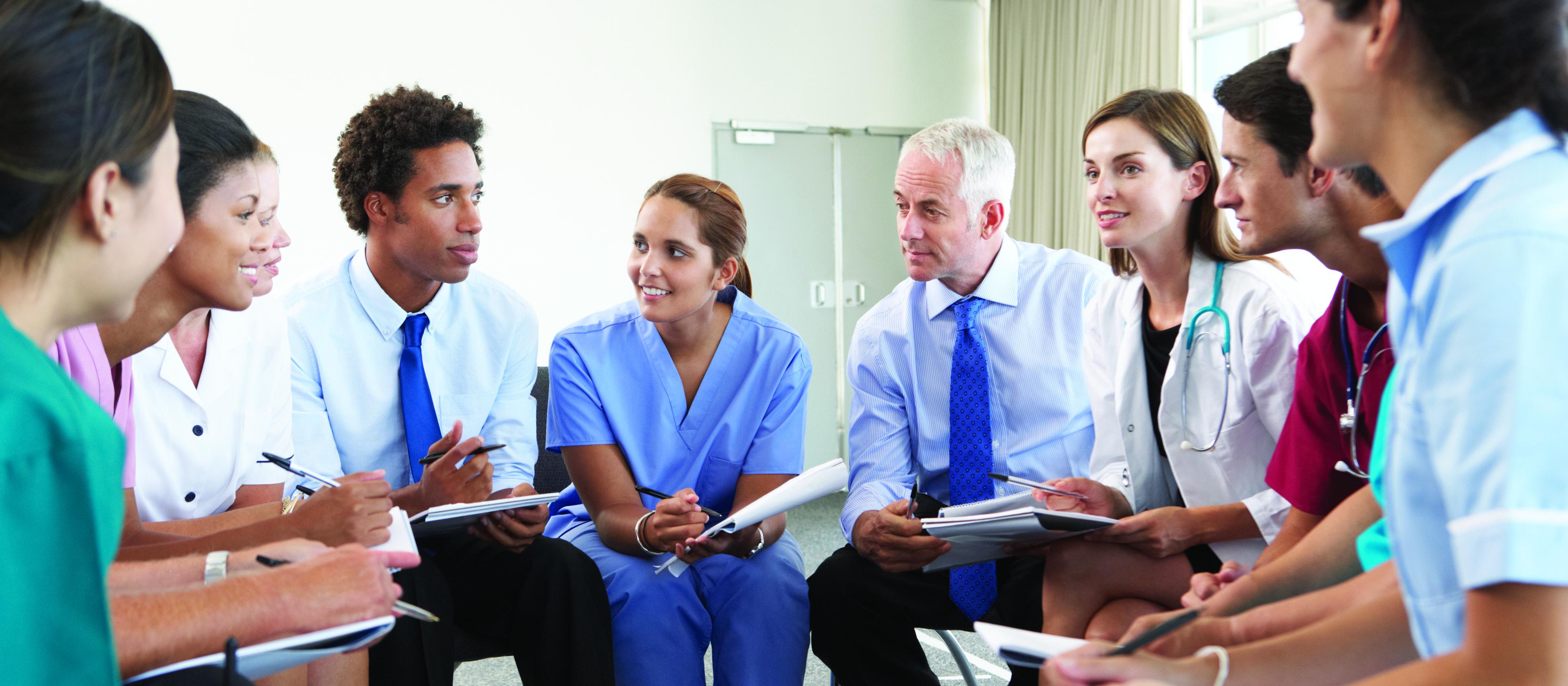 Doctors, meeting, group discussion