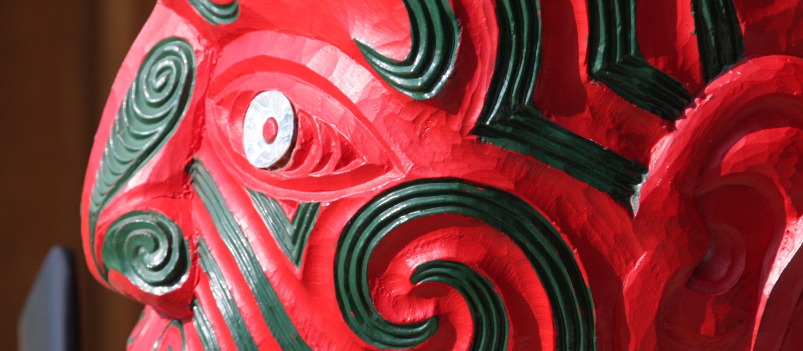 Te tupuna the carved figure head from Manukanuka o Hoturoa marae in Auckland