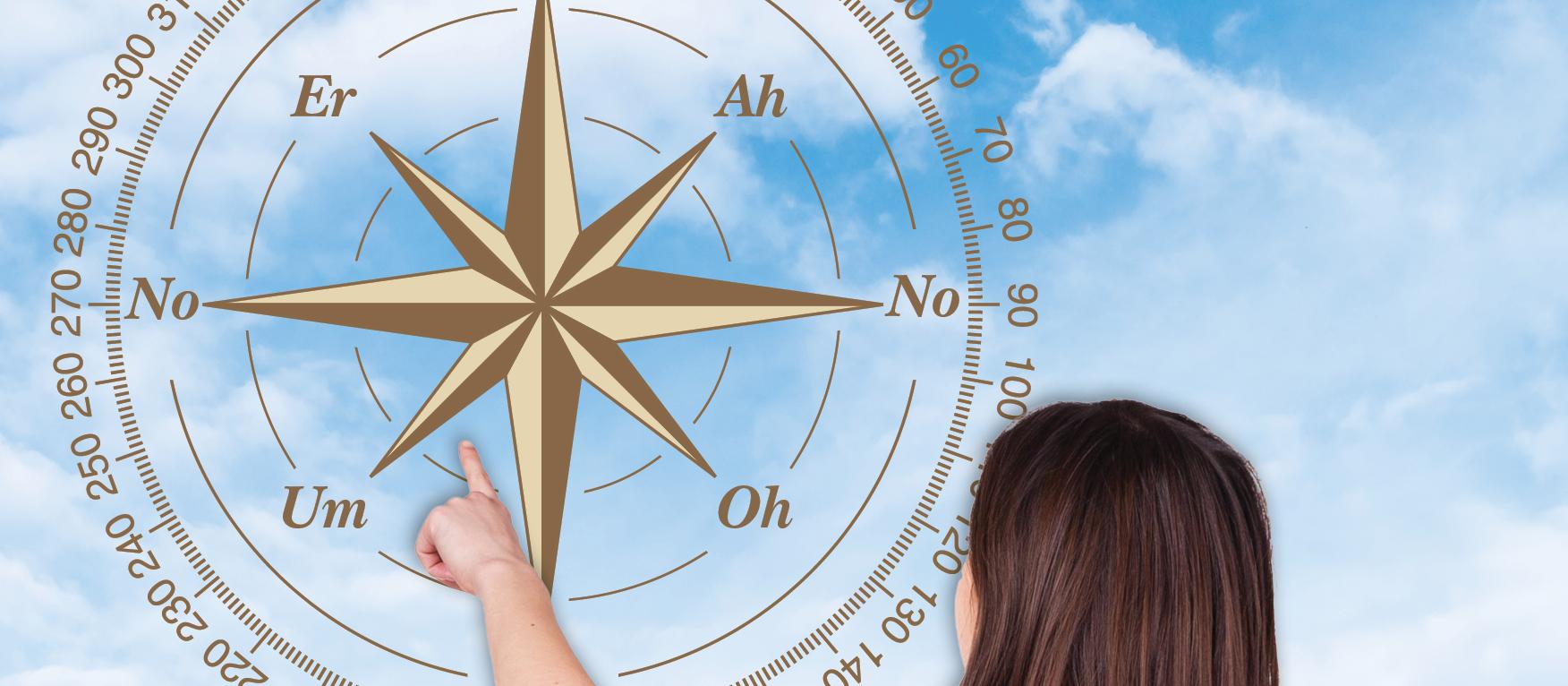 Woman with compass