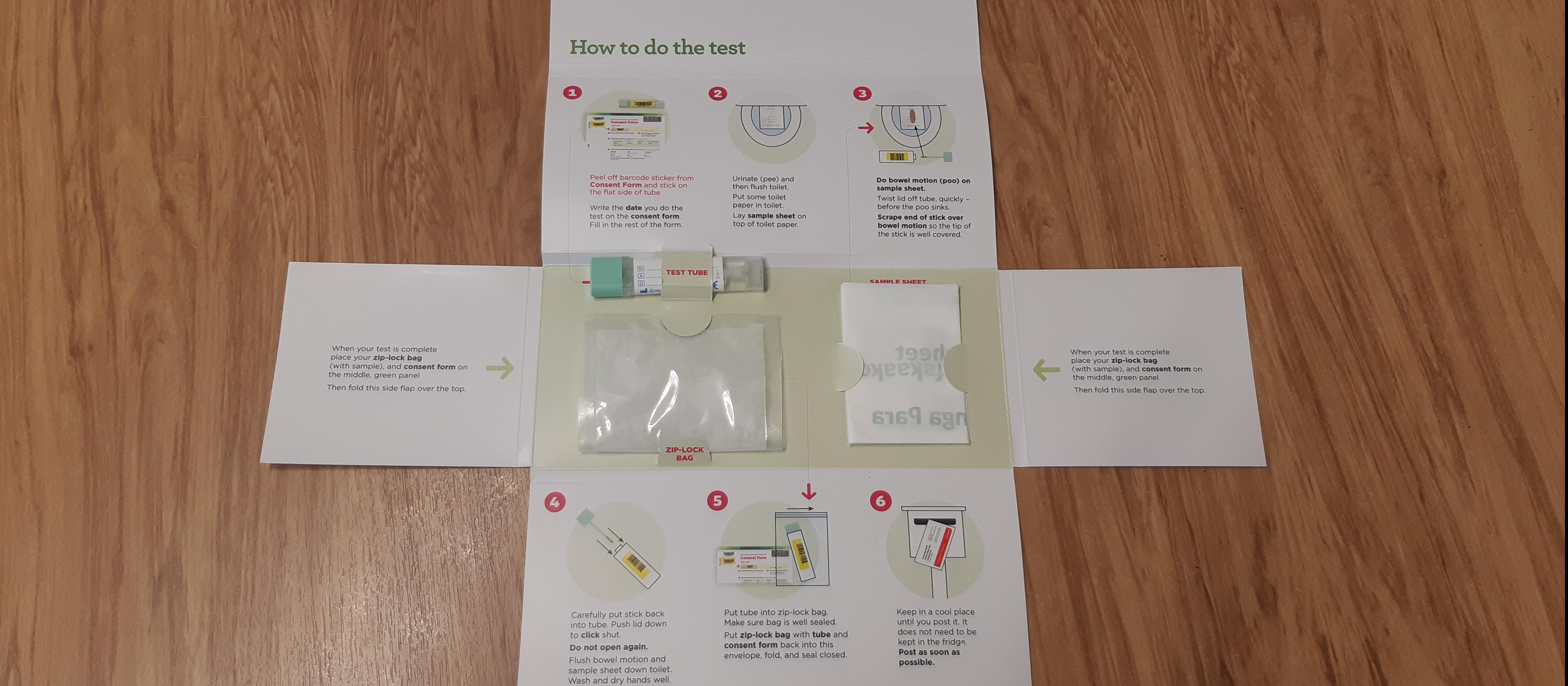 Bowel screening how to do the test