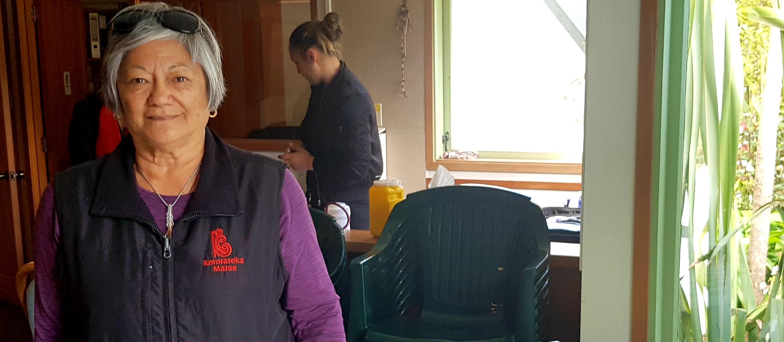Patu Sigley at Marae Hauora hui at Kororareka with Ngati Hine Health Trust