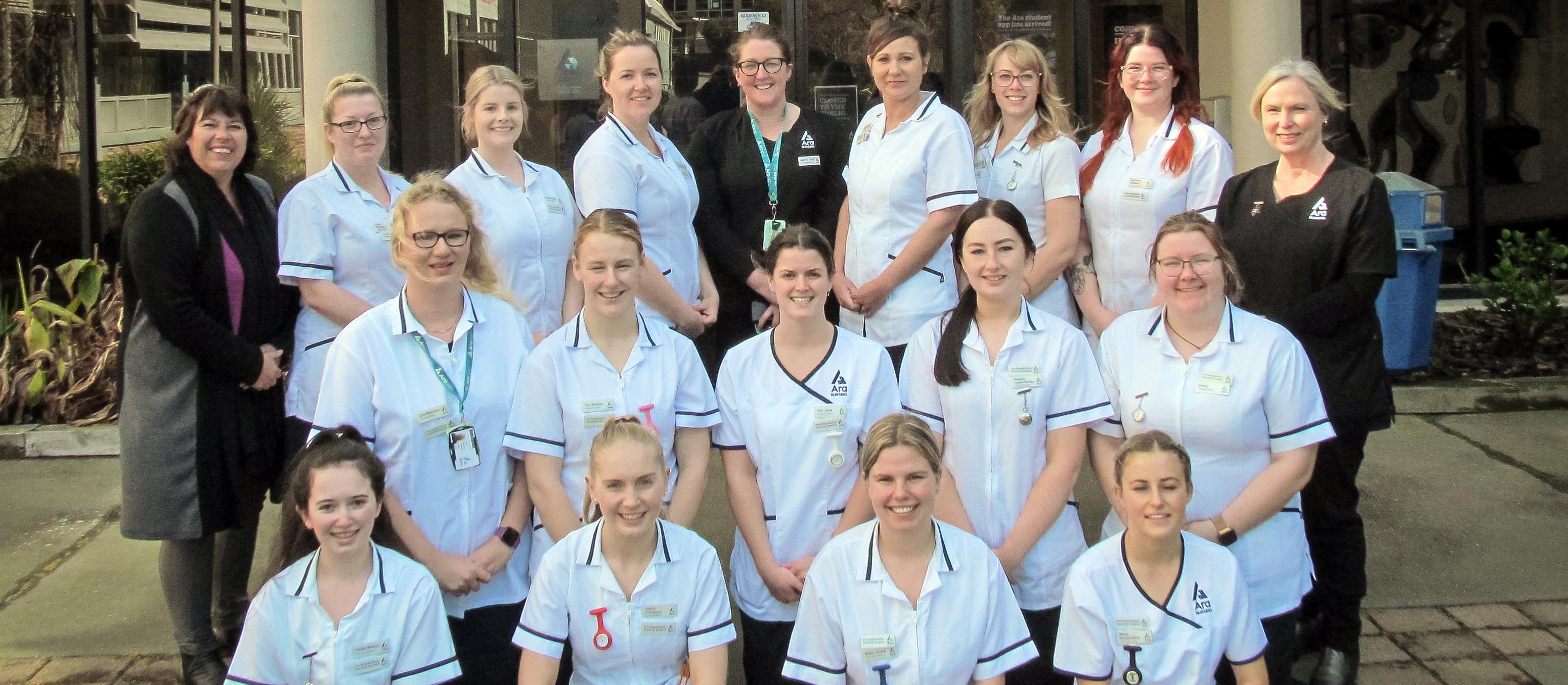 Inaugural Ara Timaru nurses graduating class 2020