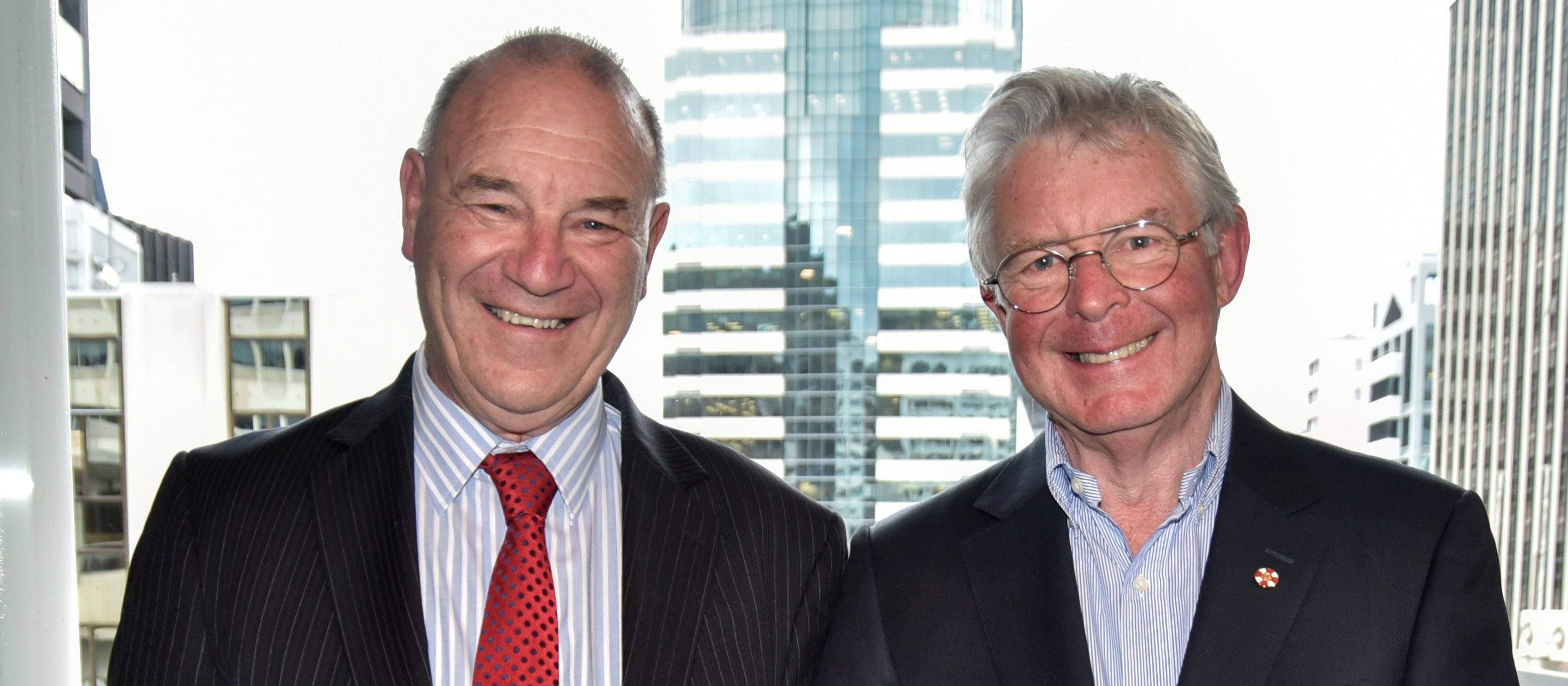 Peter Barker and Professor John Nacey