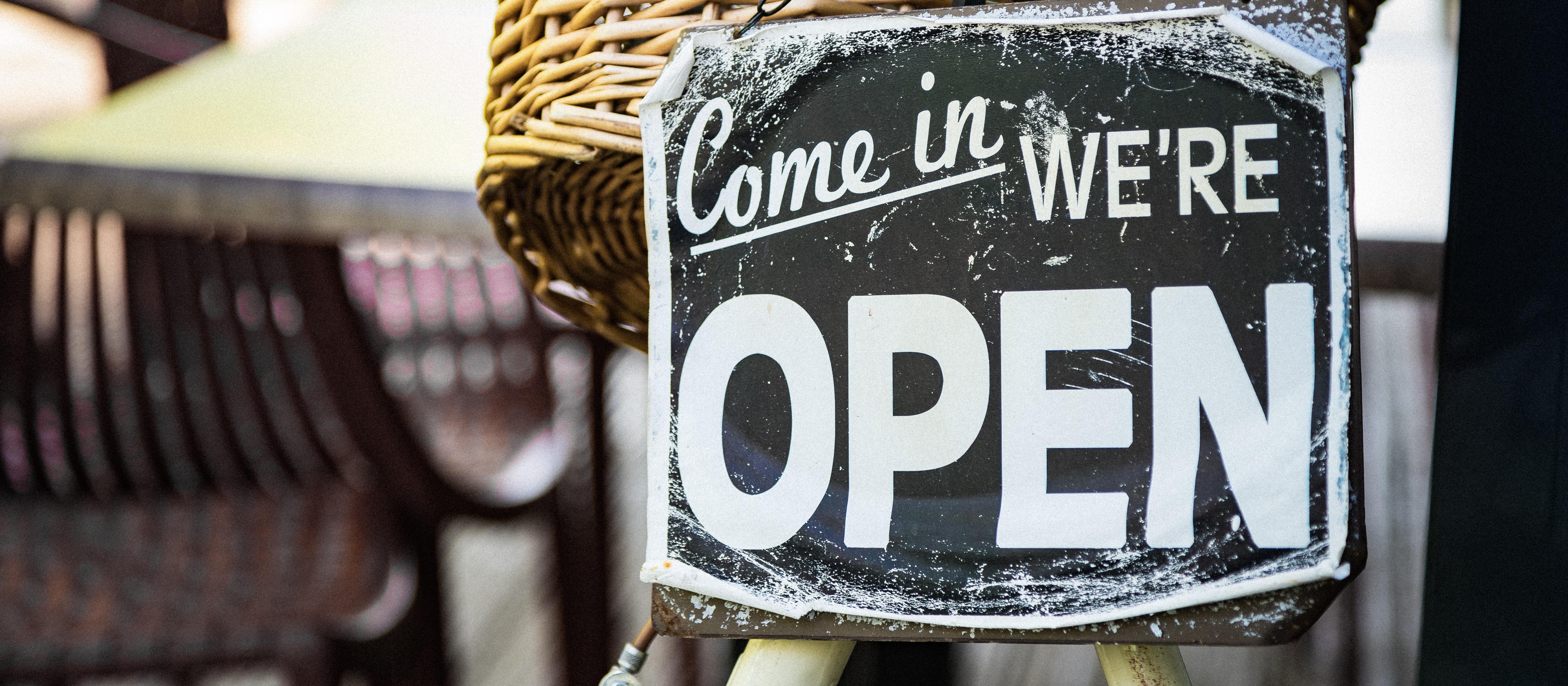 Come in we're open