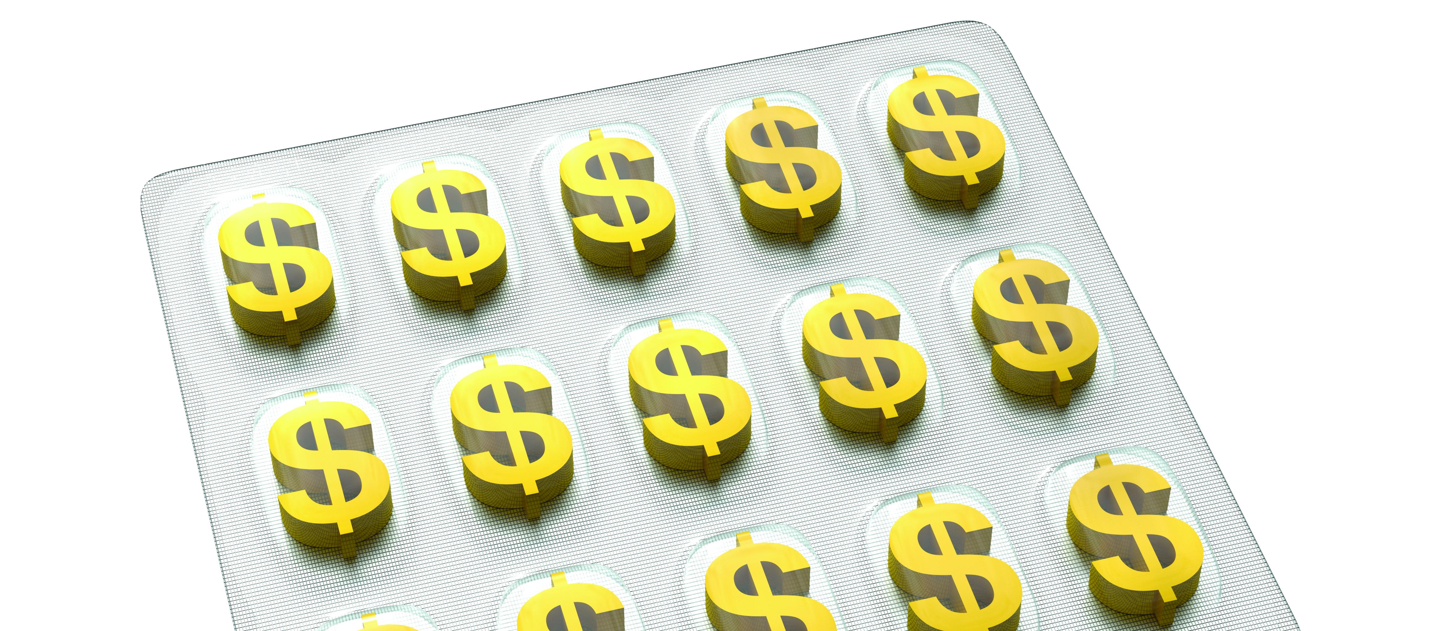 money pills drugs blister pack