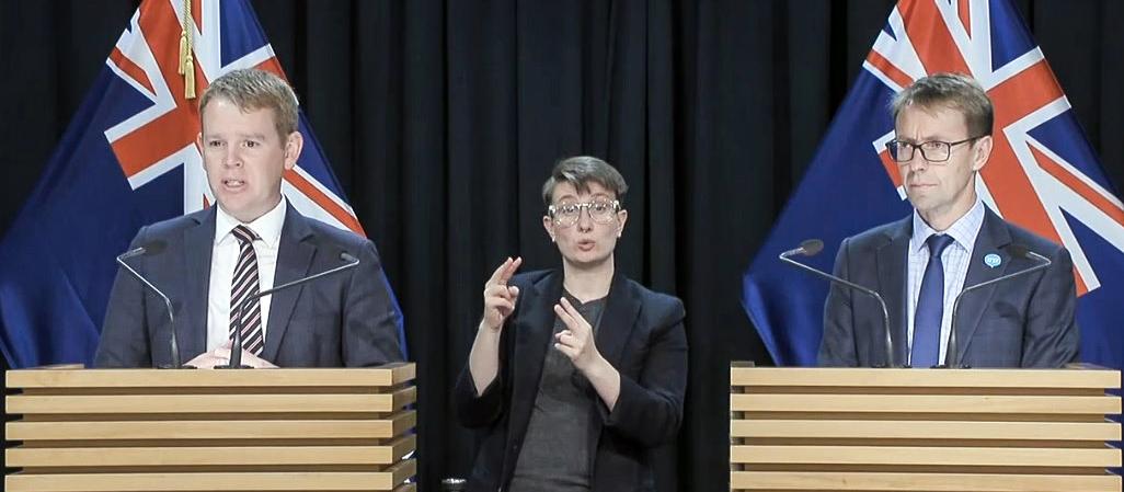 Chris Hipkins and Ashley Bloomfield