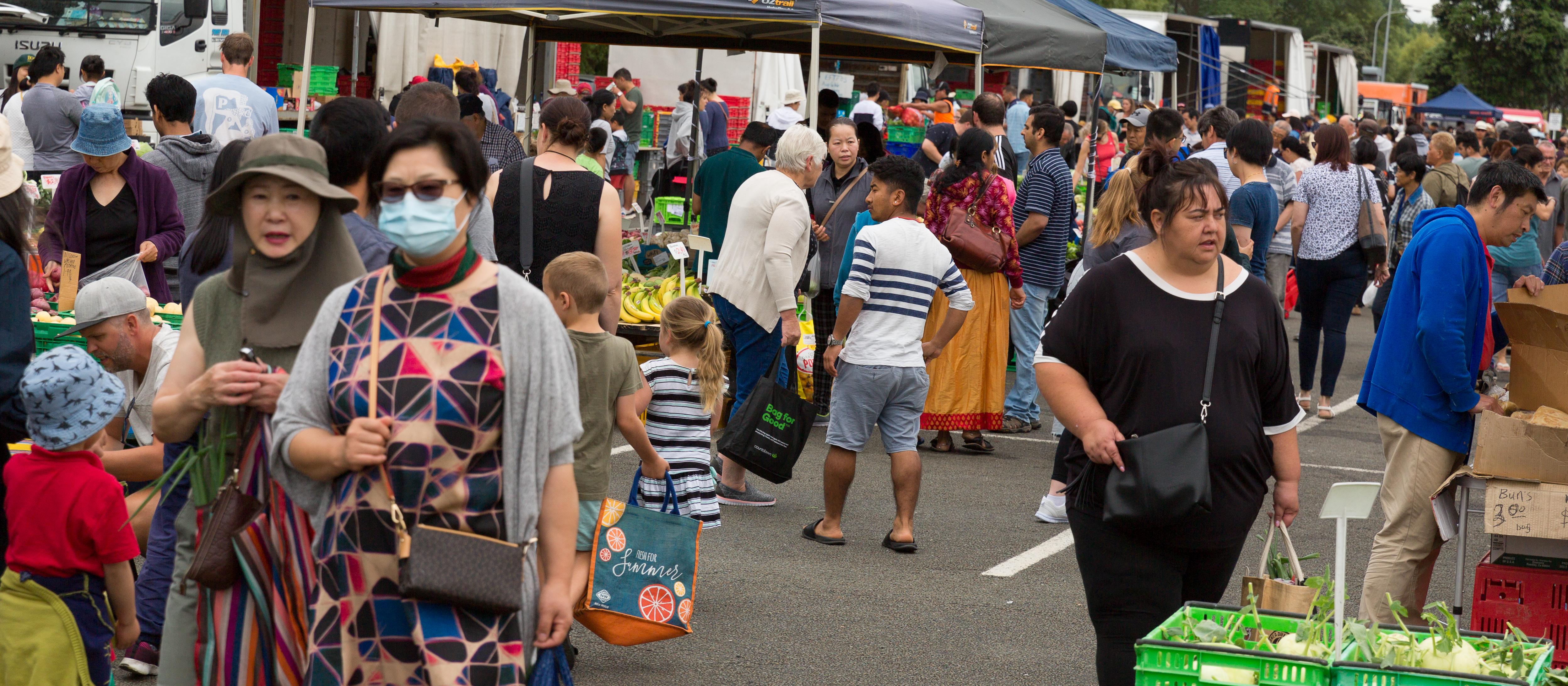 market crowd