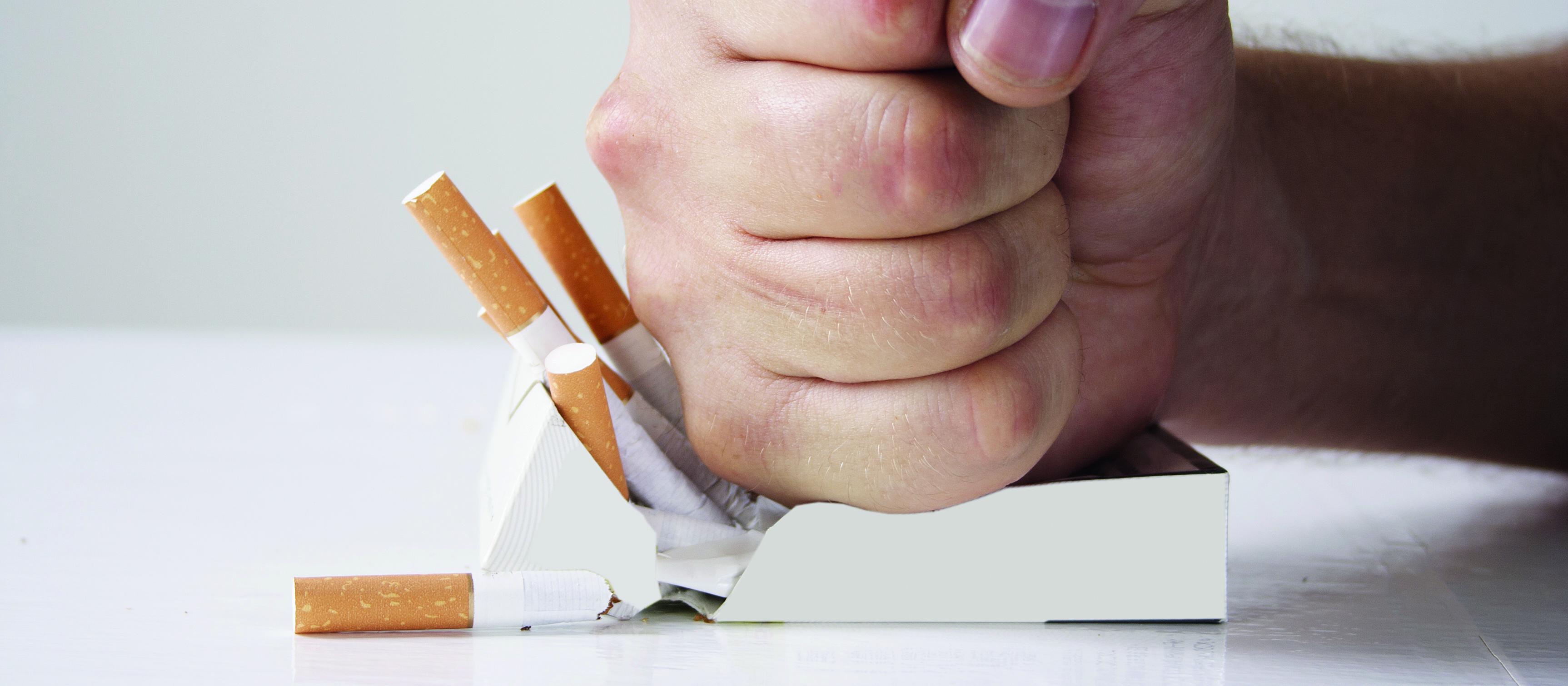 Fist smash cigarette
